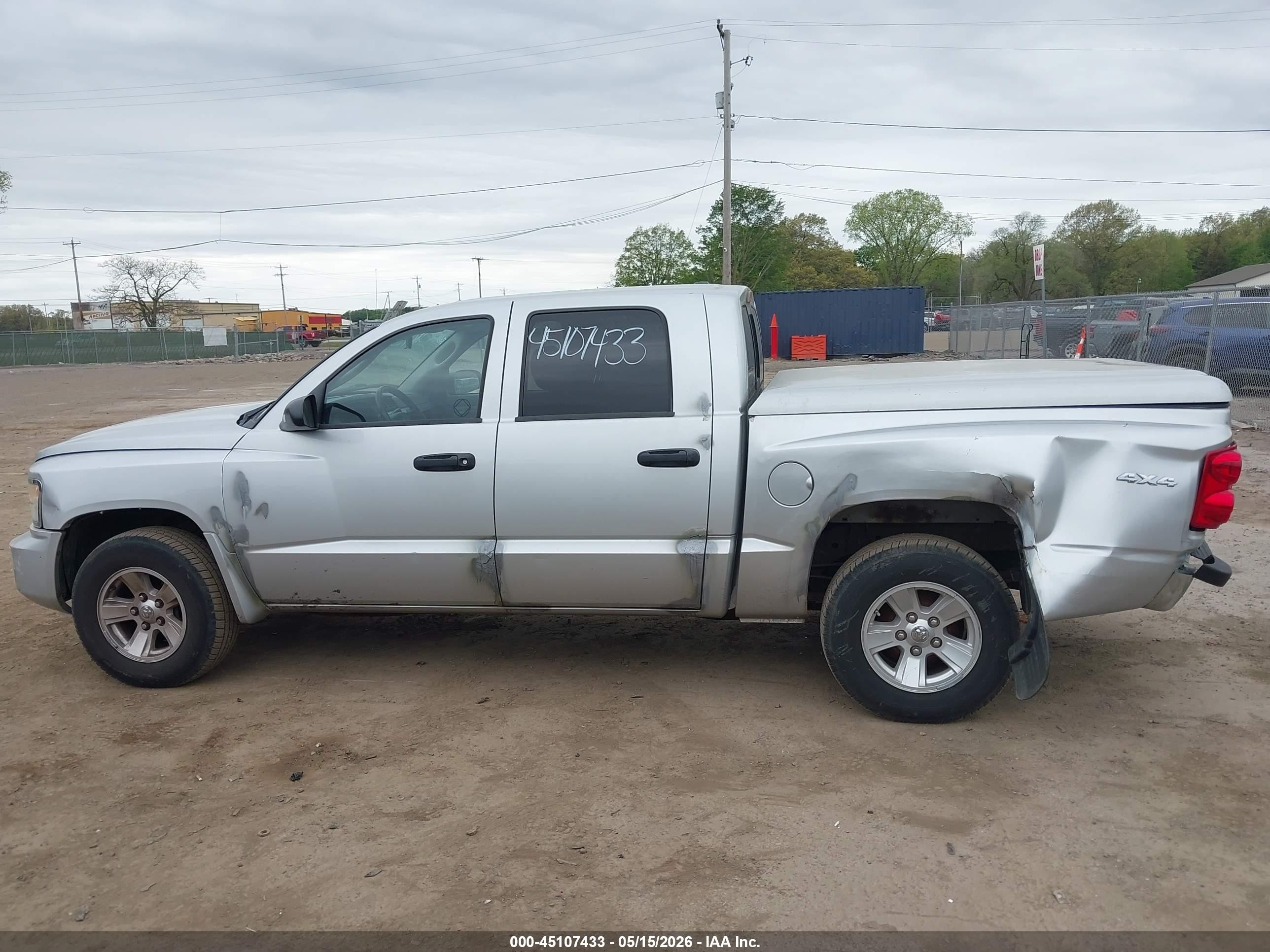 2008 Dodge Dakota Slt Silver vin: 1D7HW48K98S593992