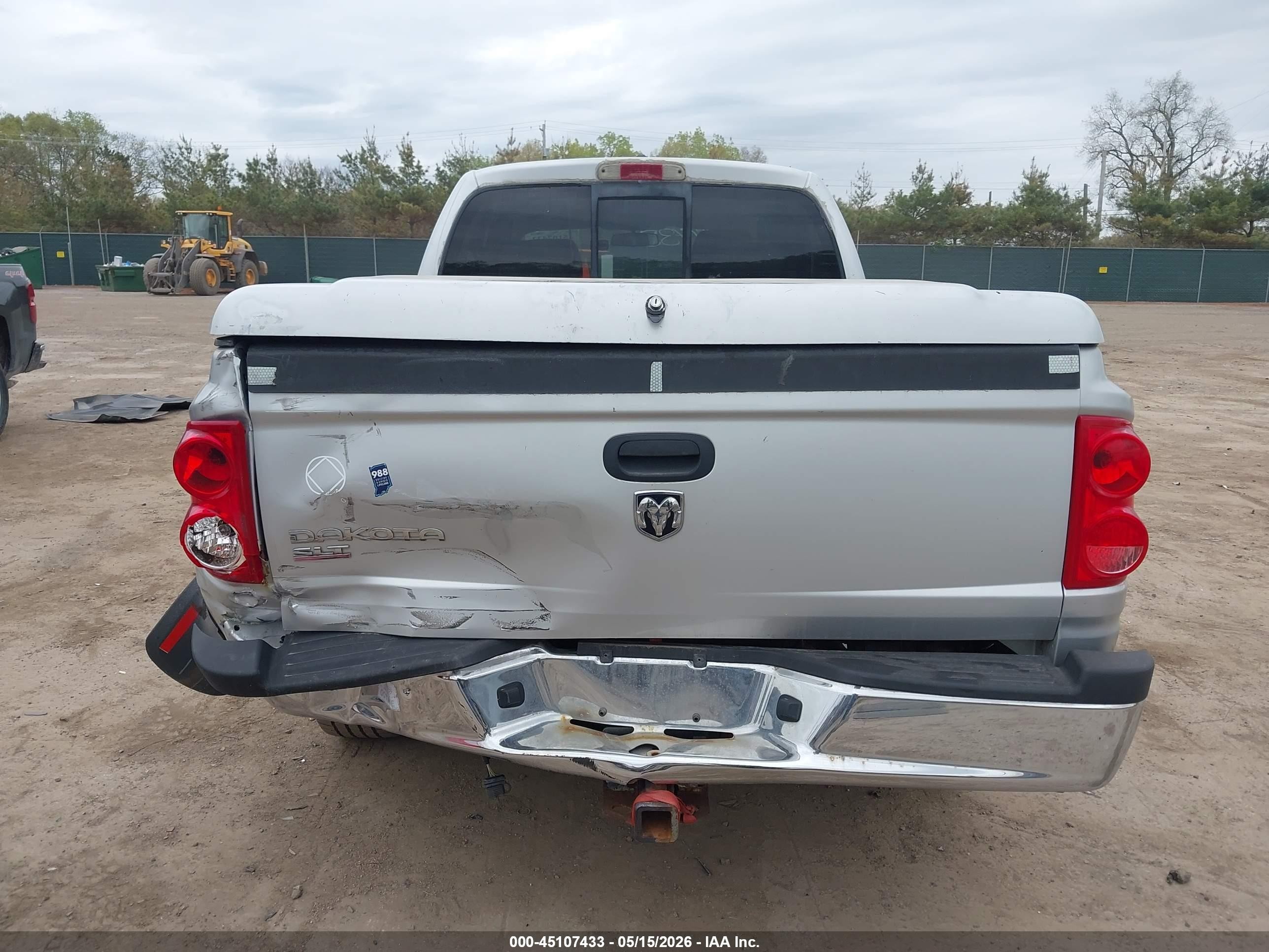 2008 Dodge Dakota Slt Silver vin: 1D7HW48K98S593992