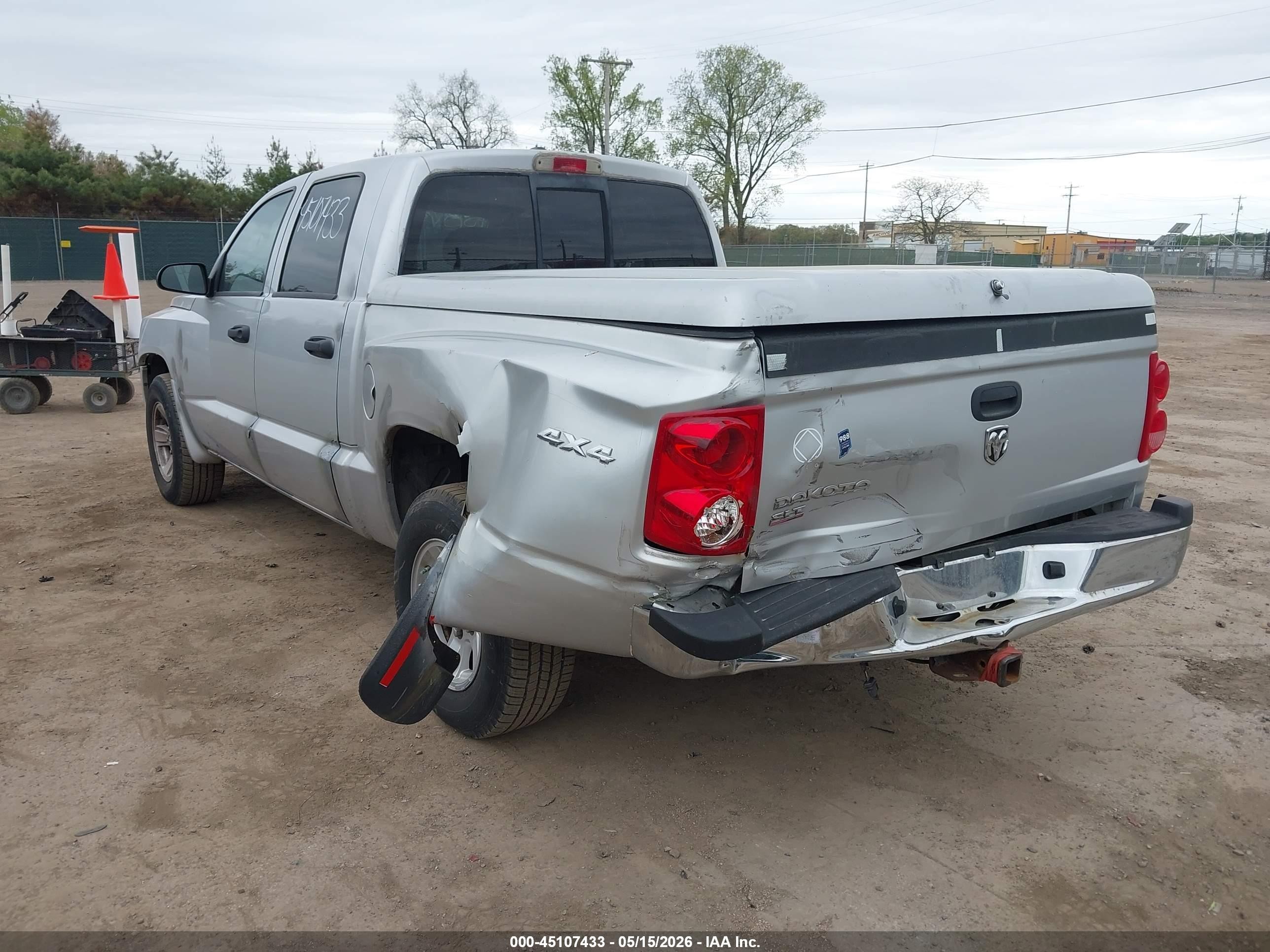 2008 Dodge Dakota Slt Silver vin: 1D7HW48K98S593992