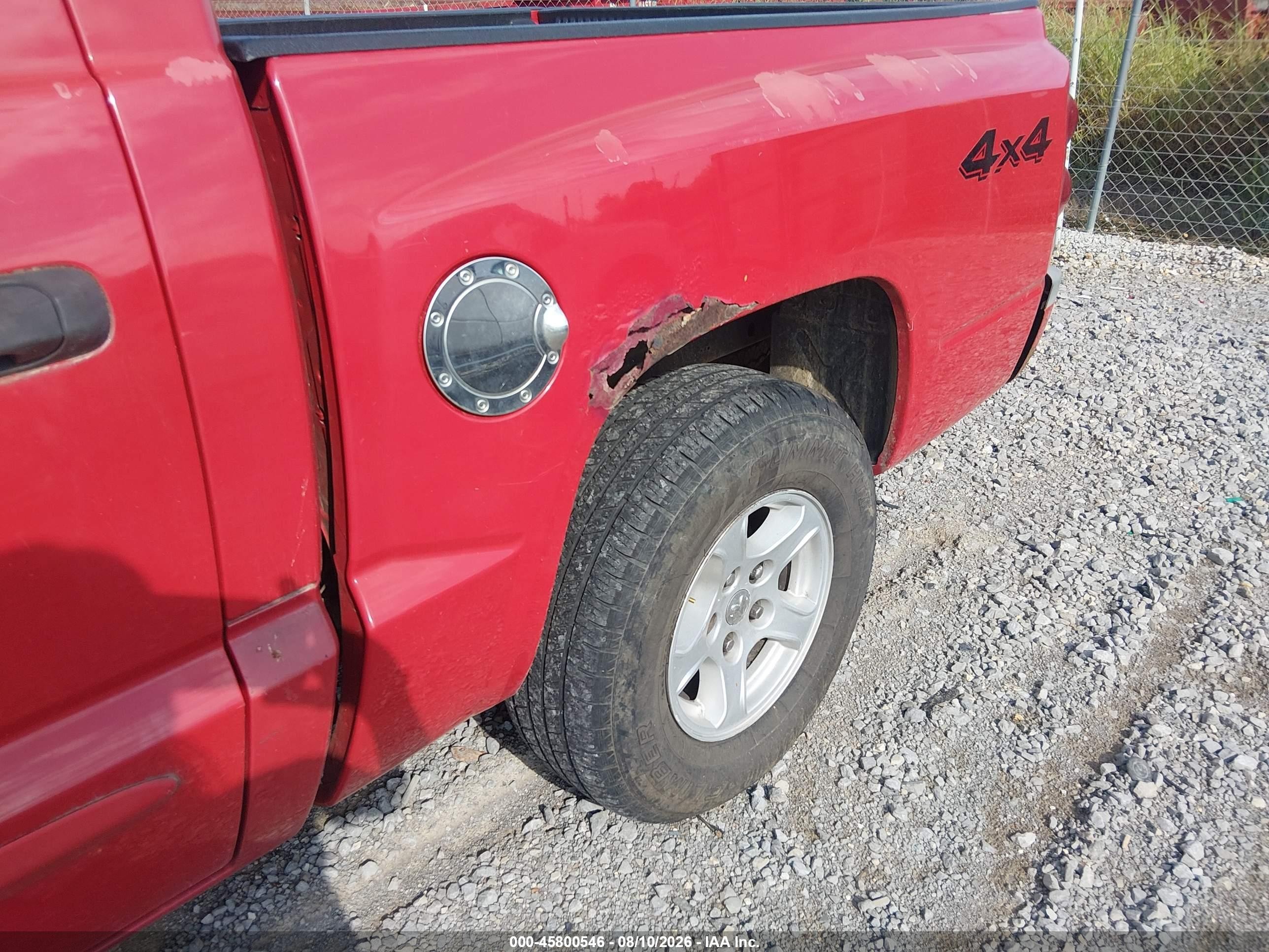 2005 Dodge Dakota Slt Красный vin: 1D7HW48N05S338427