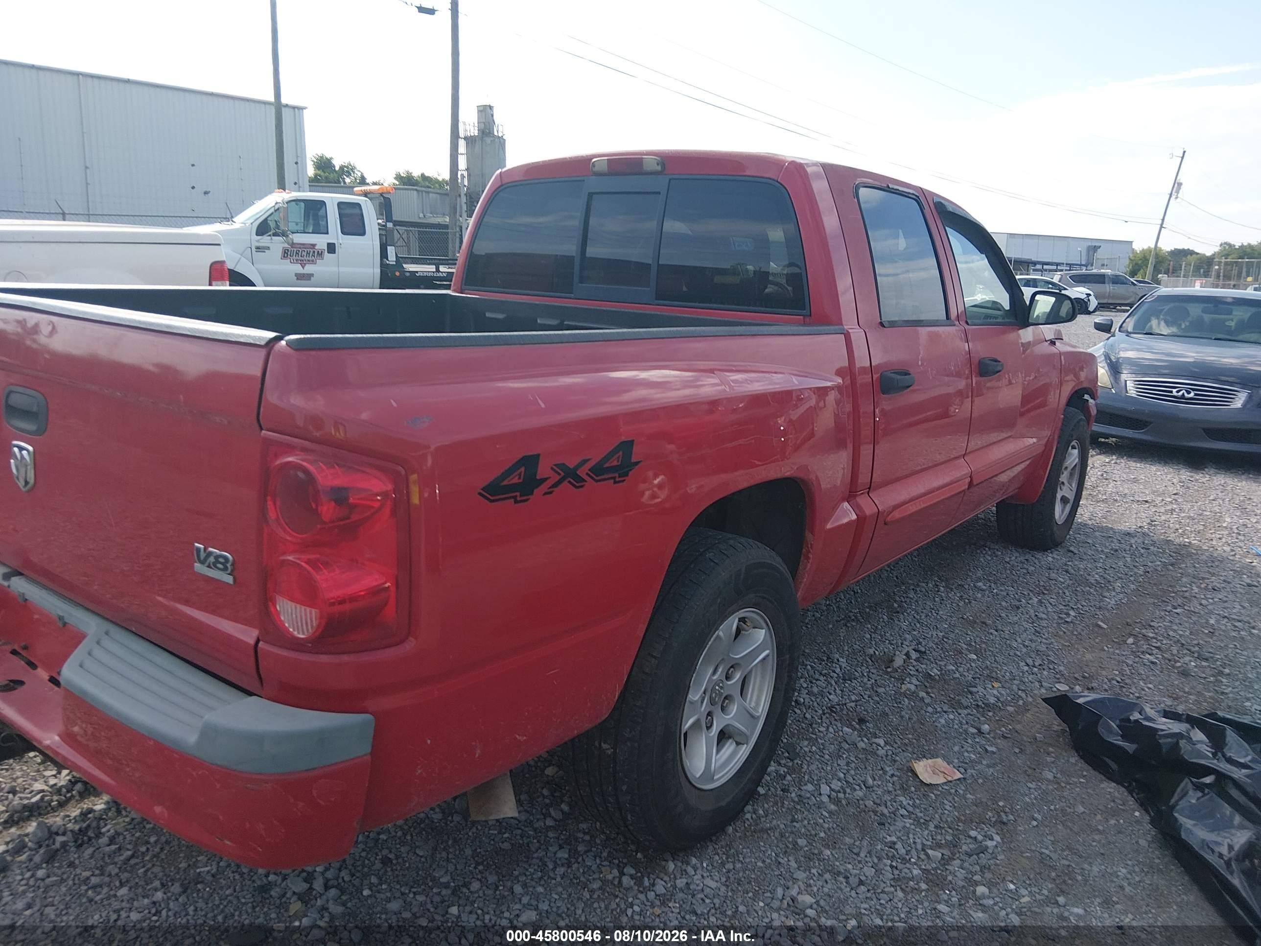 2005 Dodge Dakota Slt Красный vin: 1D7HW48N05S338427