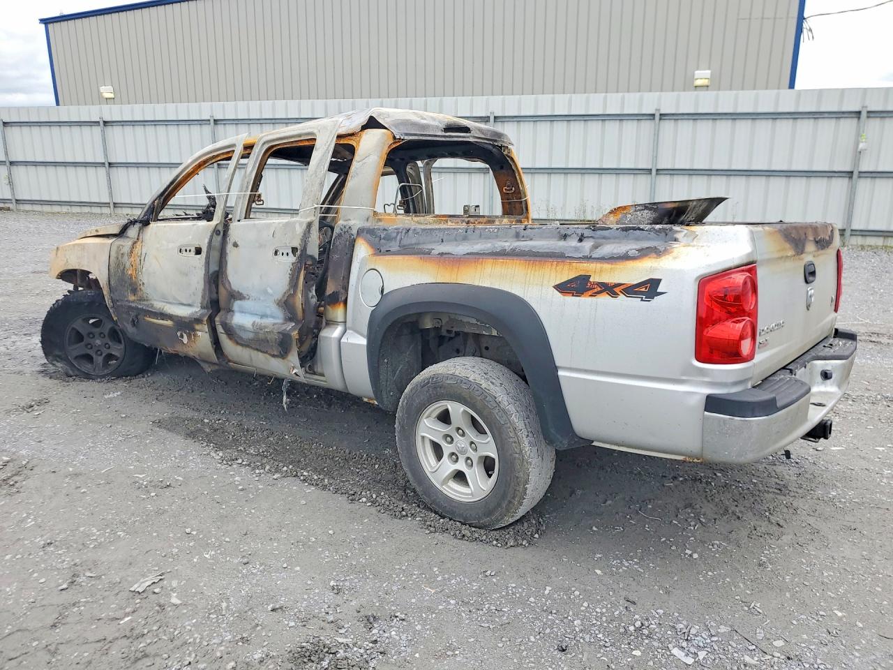 2007 Dodge Dakota Quad Slt Gray vin: 1D7HW48N07S128297