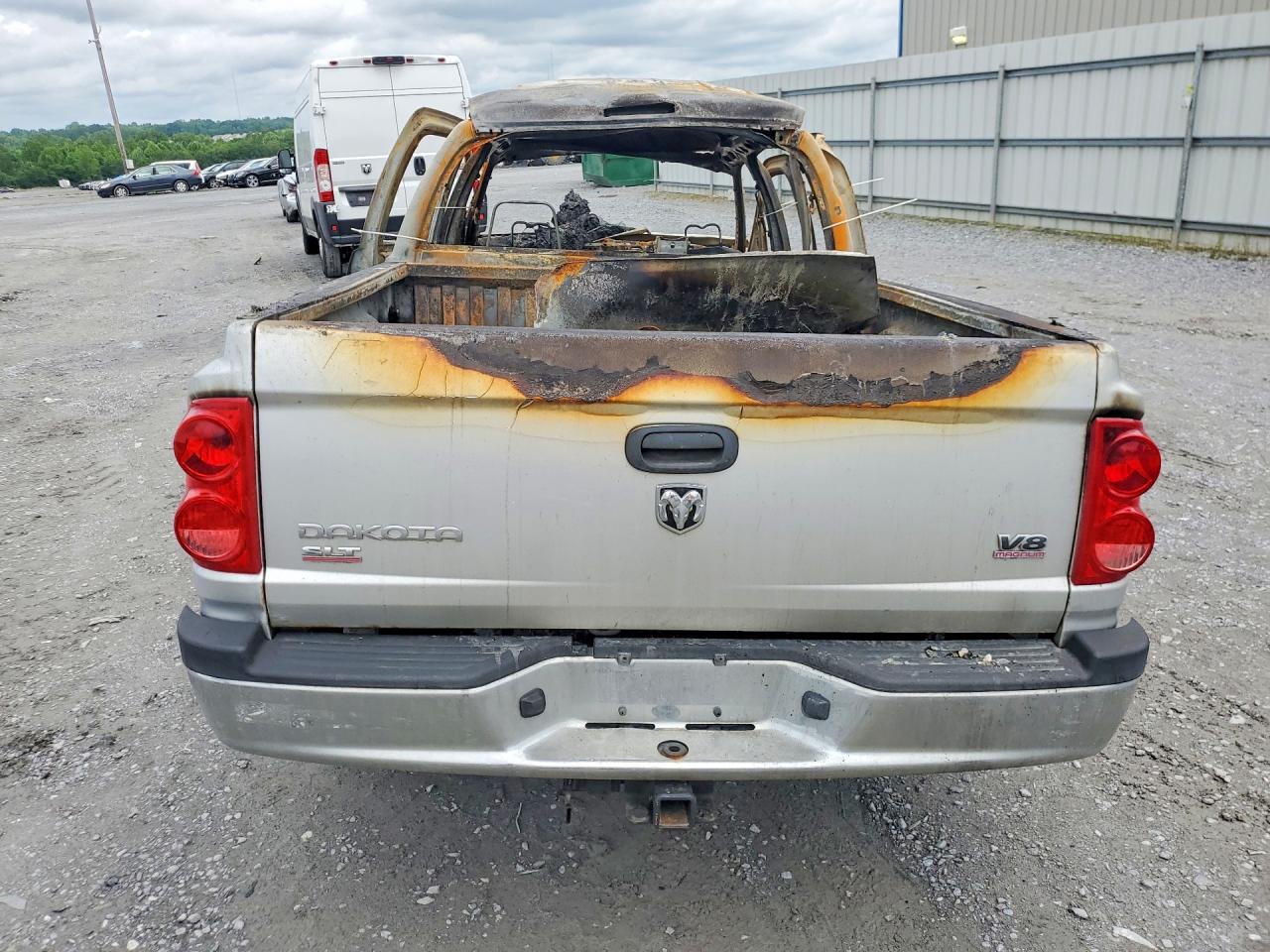 2007 Dodge Dakota Quad Slt Gray vin: 1D7HW48N07S128297