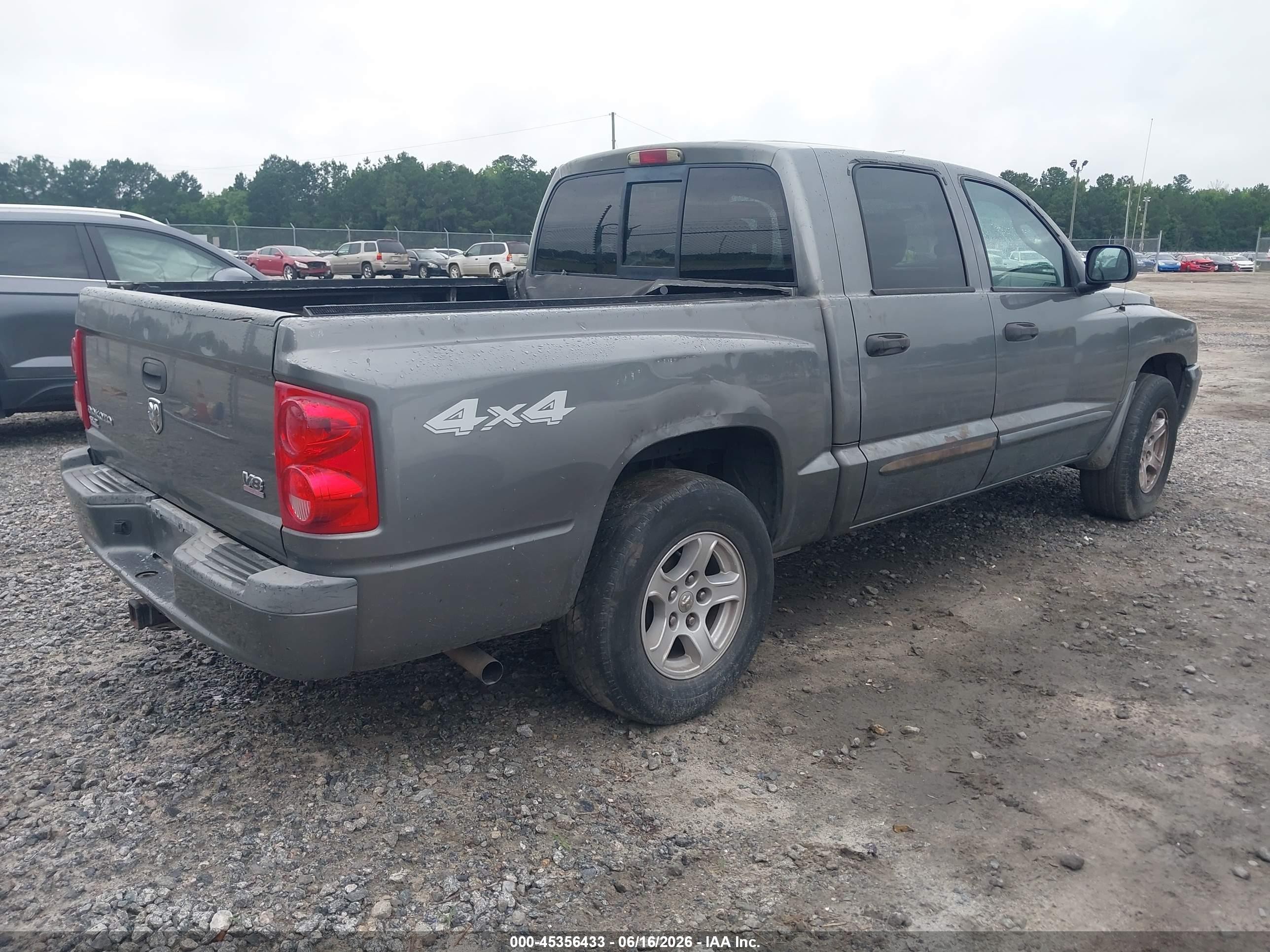 2005 Dodge Dakota Slt Gray vin: 1D7HW48N15S209760