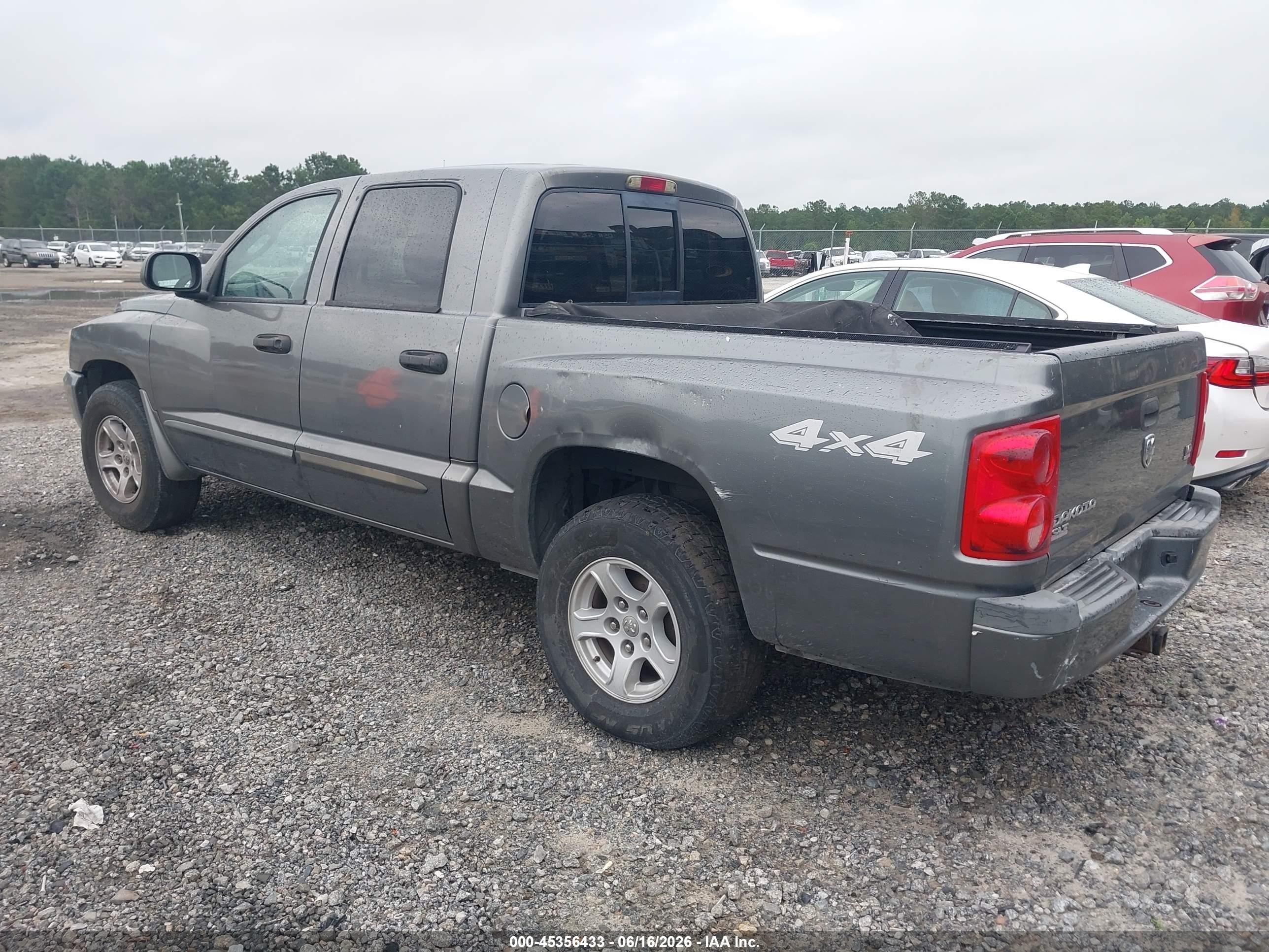 2005 Dodge Dakota Slt Gray vin: 1D7HW48N15S209760