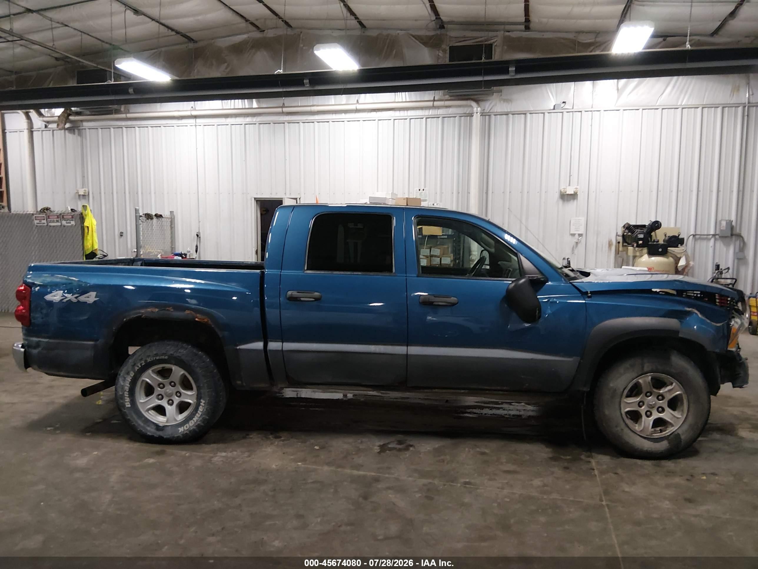 2005 Dodge Dakota Slt Синий vin: 1D7HW48N15S277797