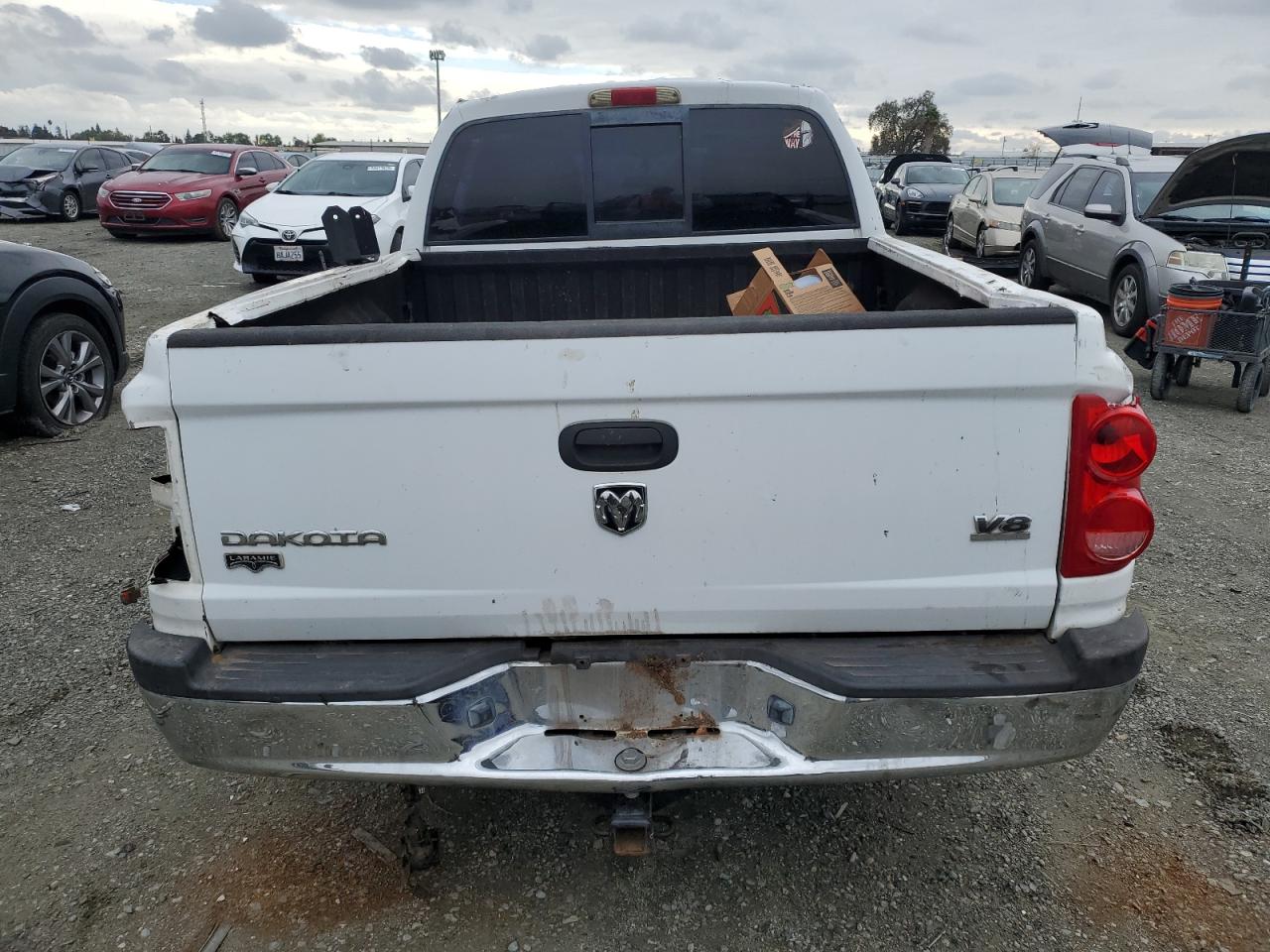2005 Dodge Dakota Quad Slt White vin: 1D7HW48N25S225496