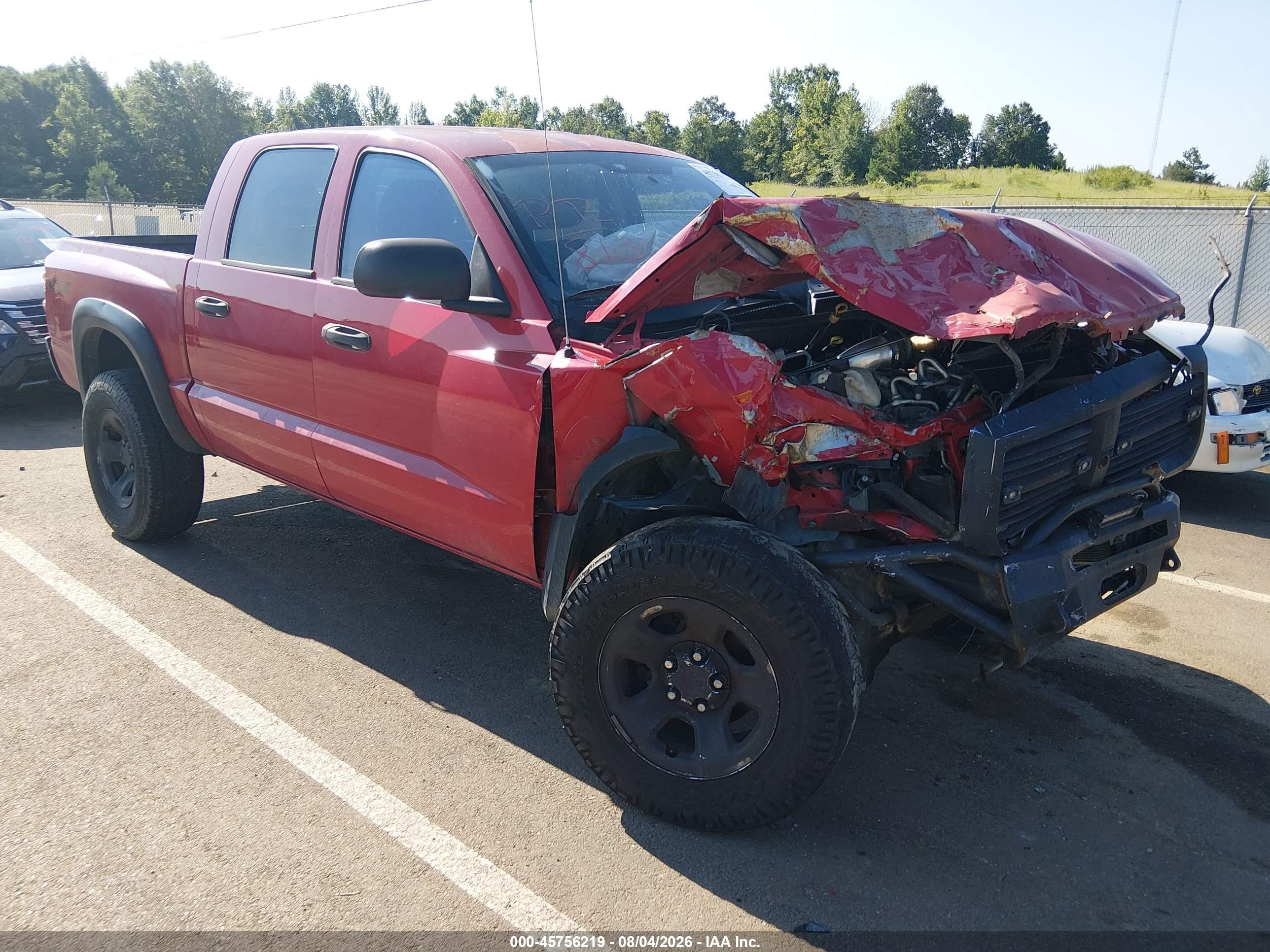 2005 Dodge Dakota Slt Red vin: 1D7HW48N25S236191