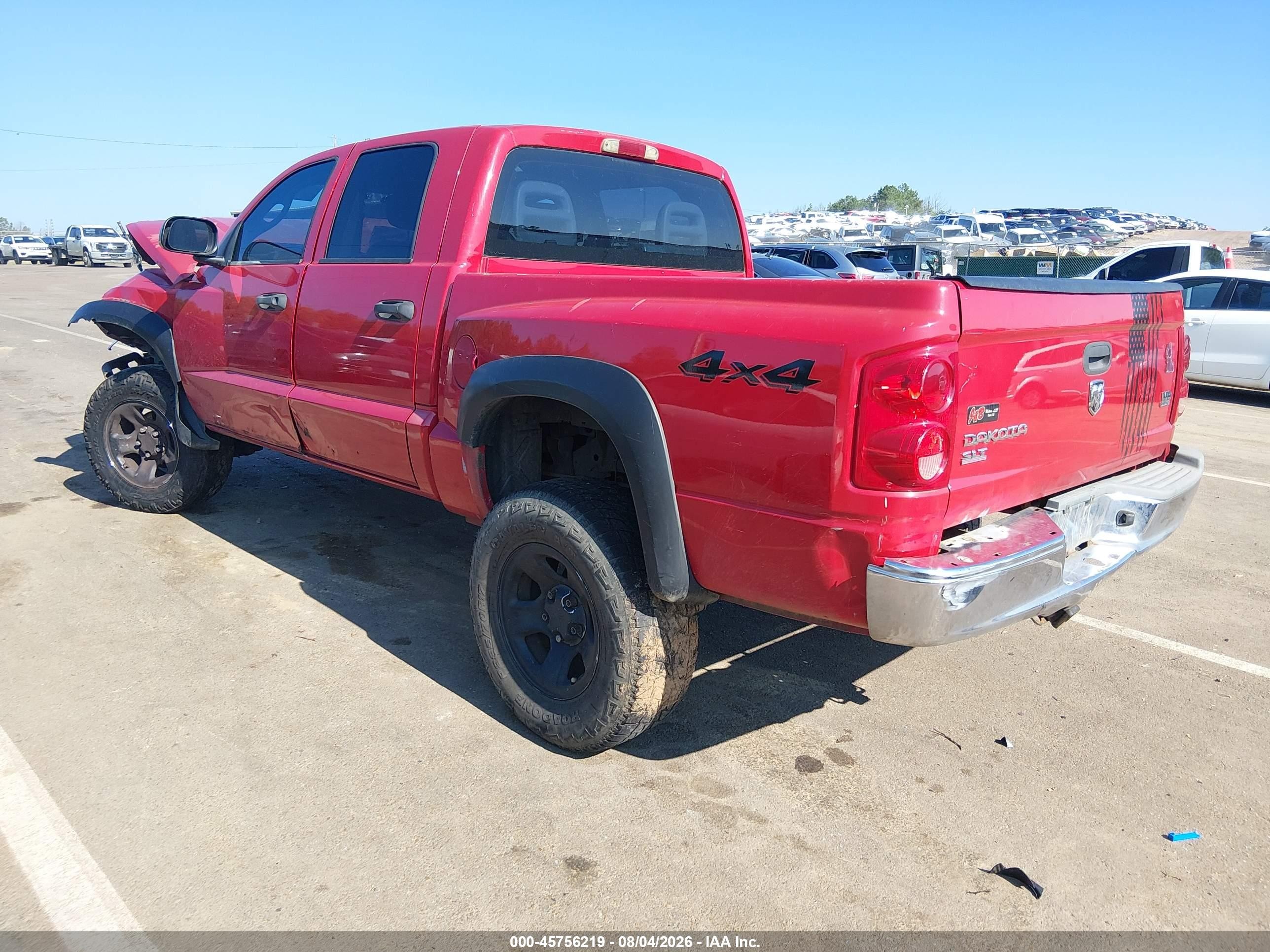 2005 Dodge Dakota Slt Red vin: 1D7HW48N25S236191