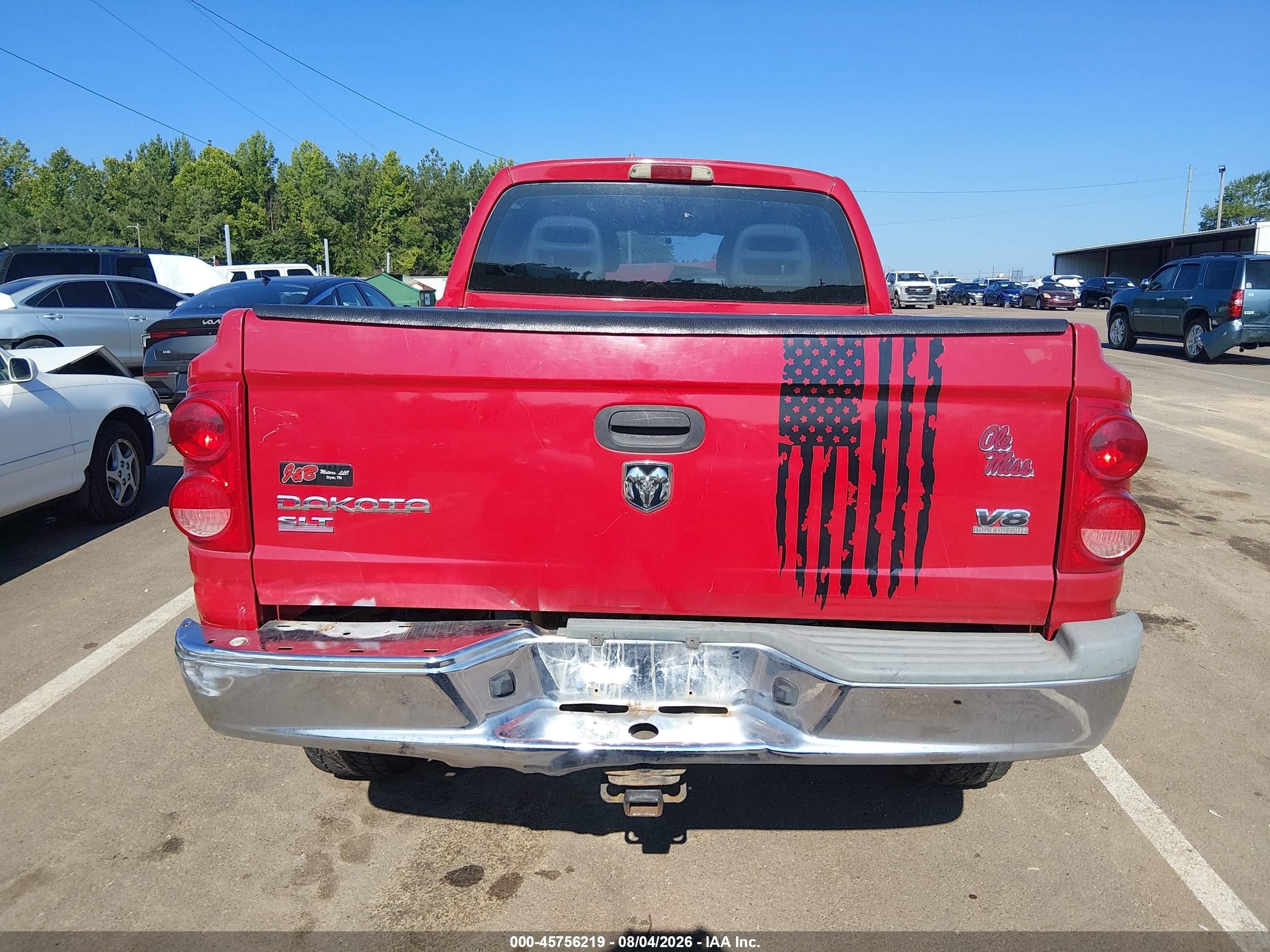 2005 Dodge Dakota Slt Red vin: 1D7HW48N25S236191