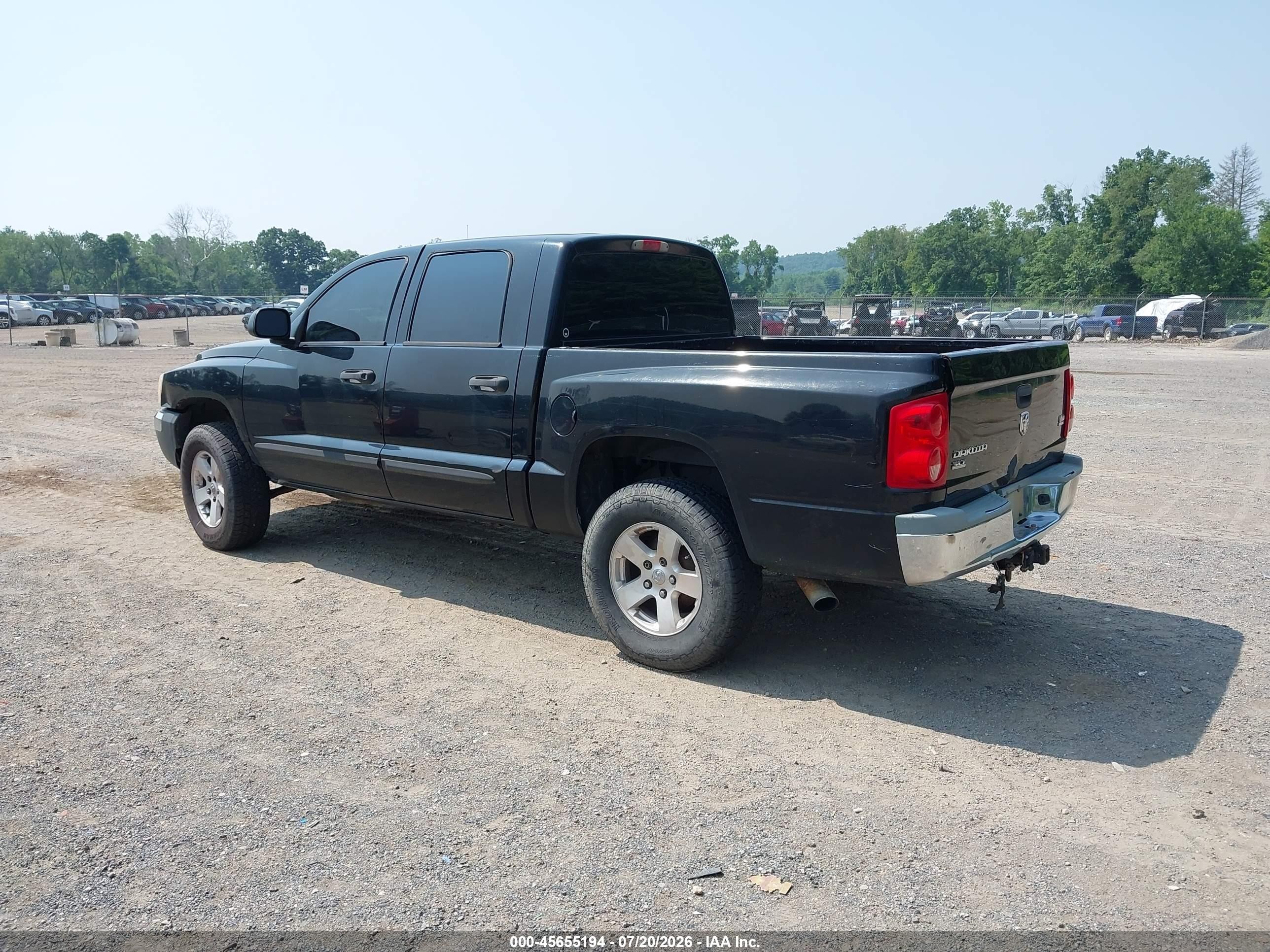 2005 Dodge Dakota Slt Black vin: 1D7HW48N35S127870