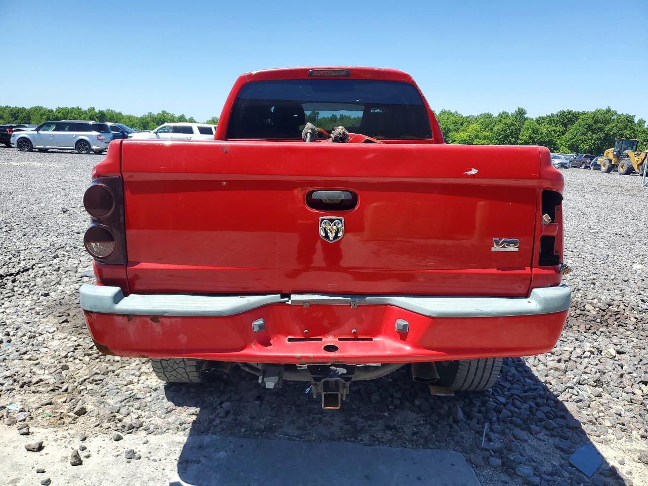 2005 Dodge Dakota Quad Slt Red vin: 1D7HW48N35S269247