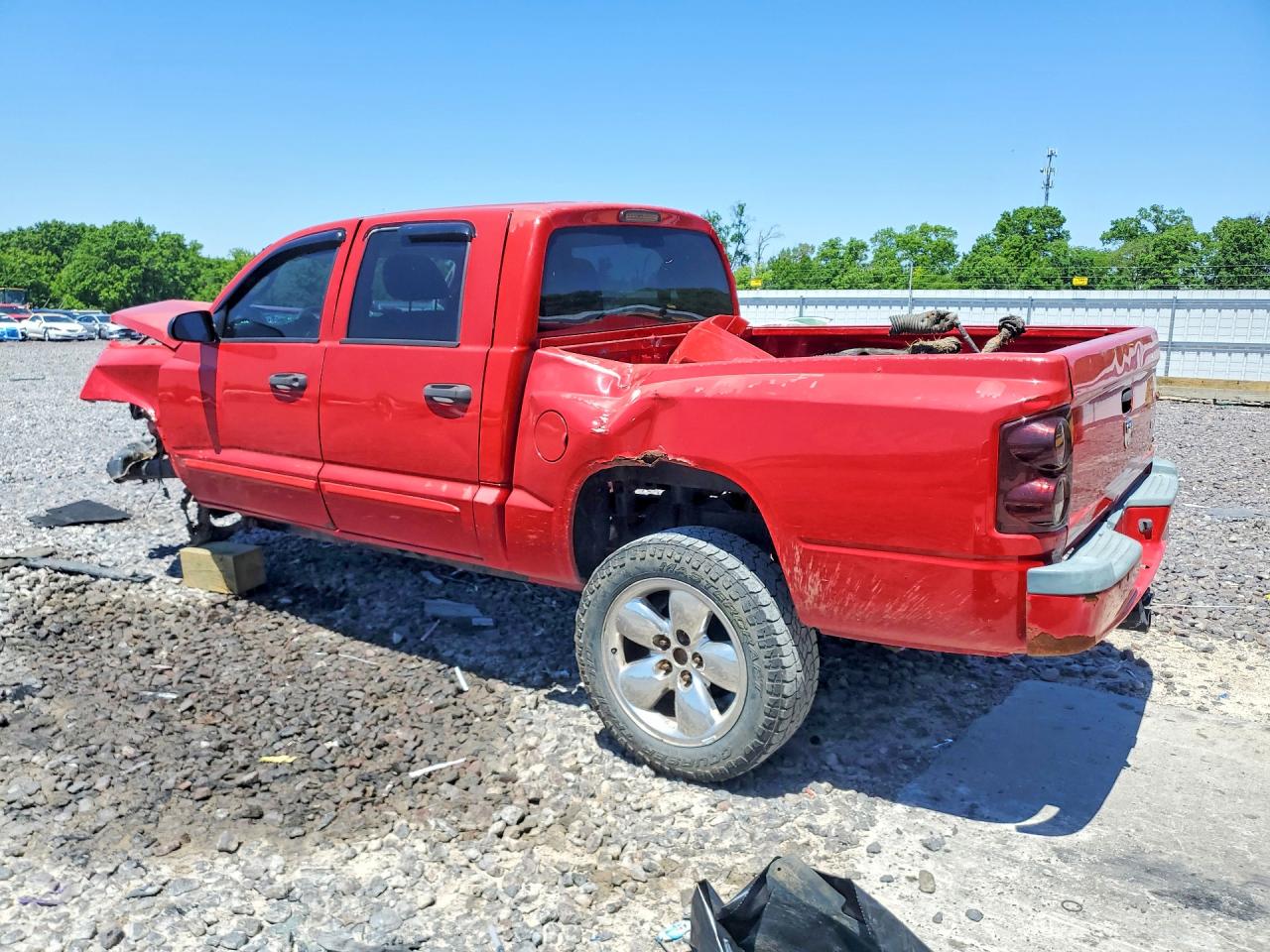 2005 Dodge Dakota Quad Slt Red vin: 1D7HW48N35S269247