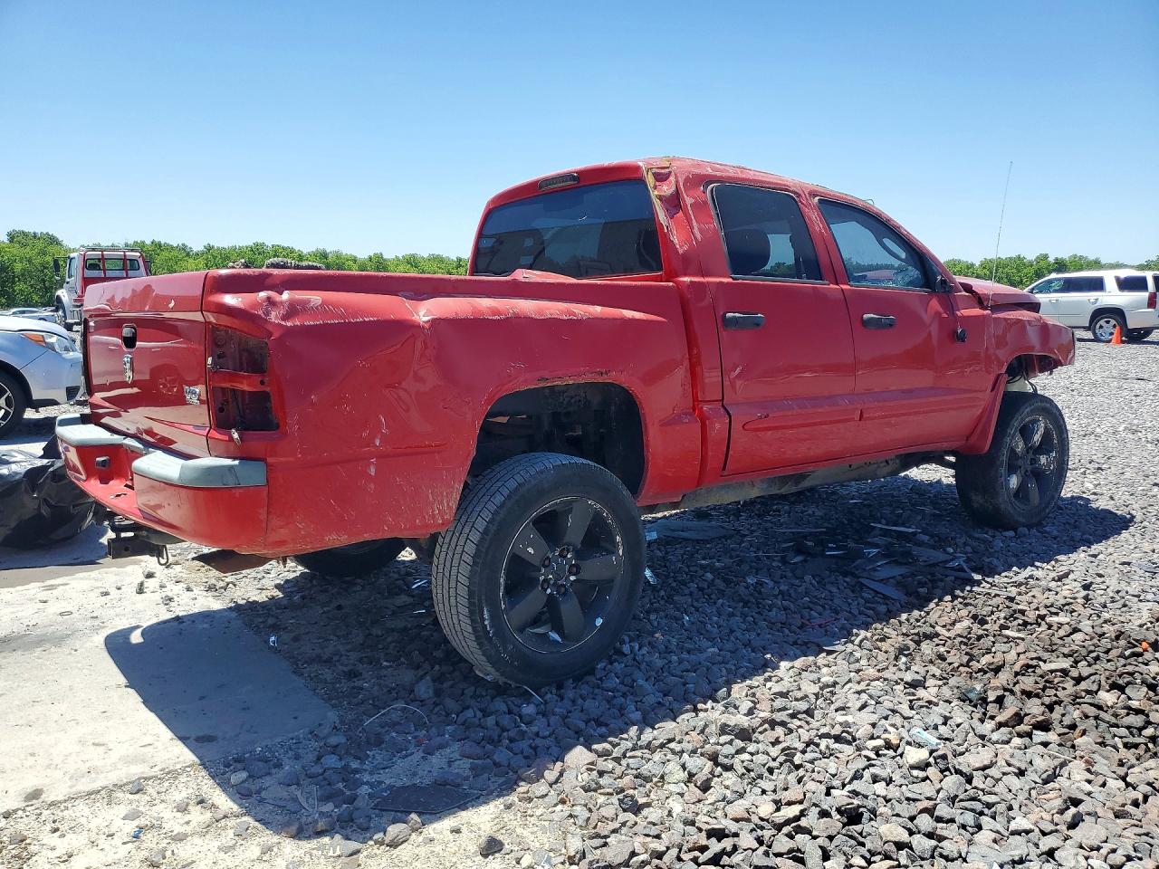 2005 Dodge Dakota Quad Slt Red vin: 1D7HW48N35S269247
