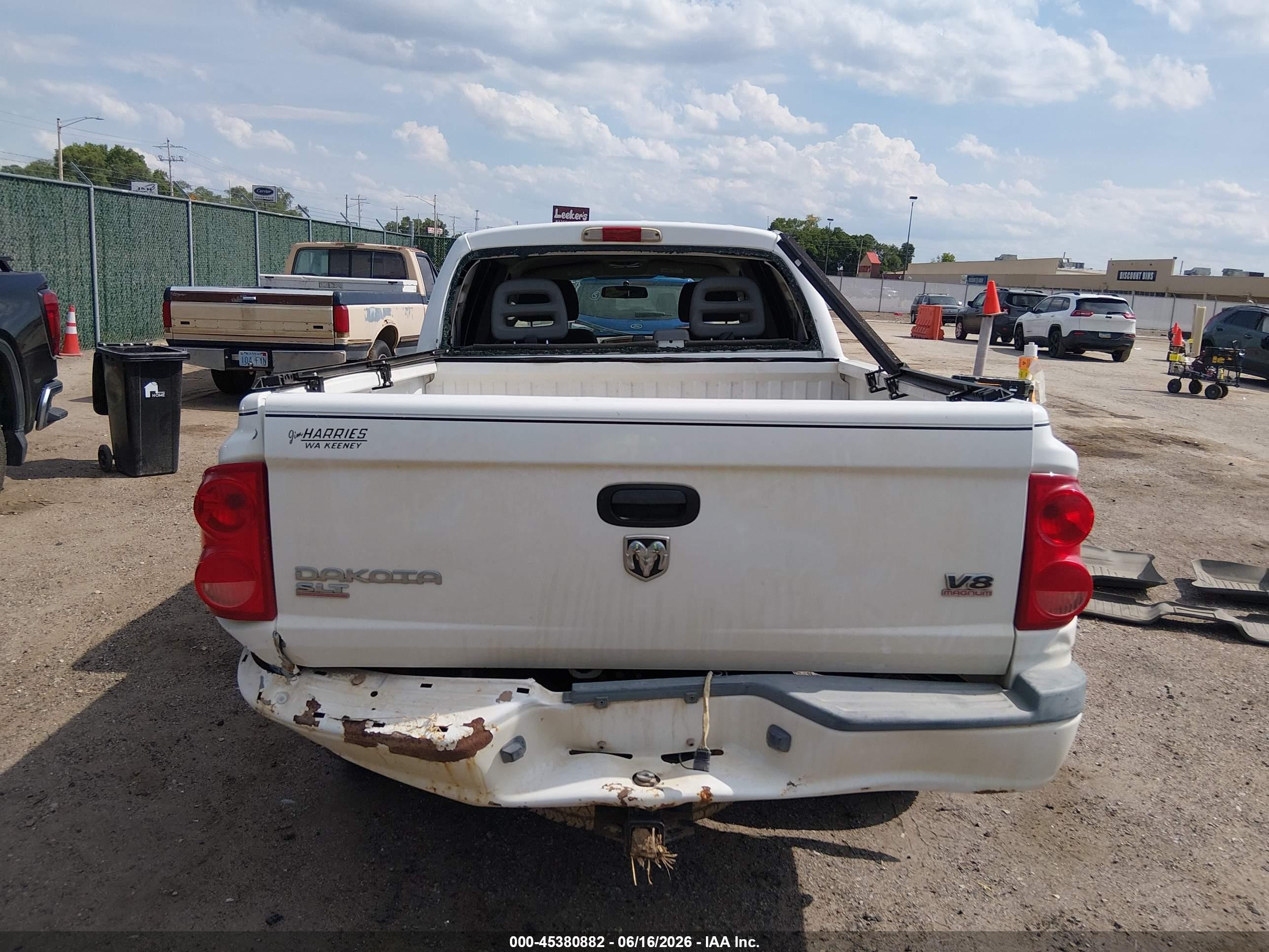 2005 Dodge Dakota Slt White vin: 1D7HW48N35S298019