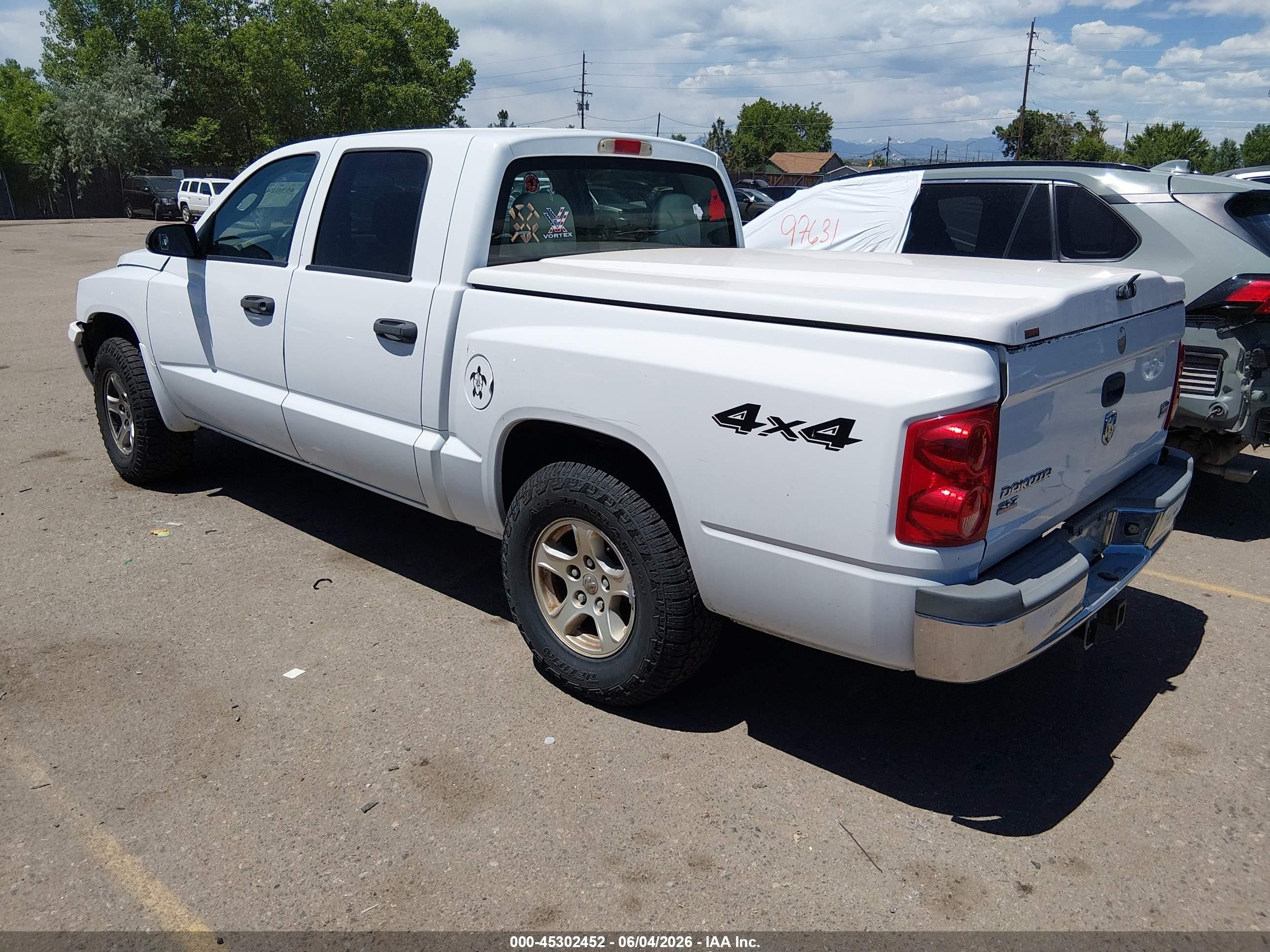 2006 Dodge Dakota Slt White vin: 1D7HW48N36S537246