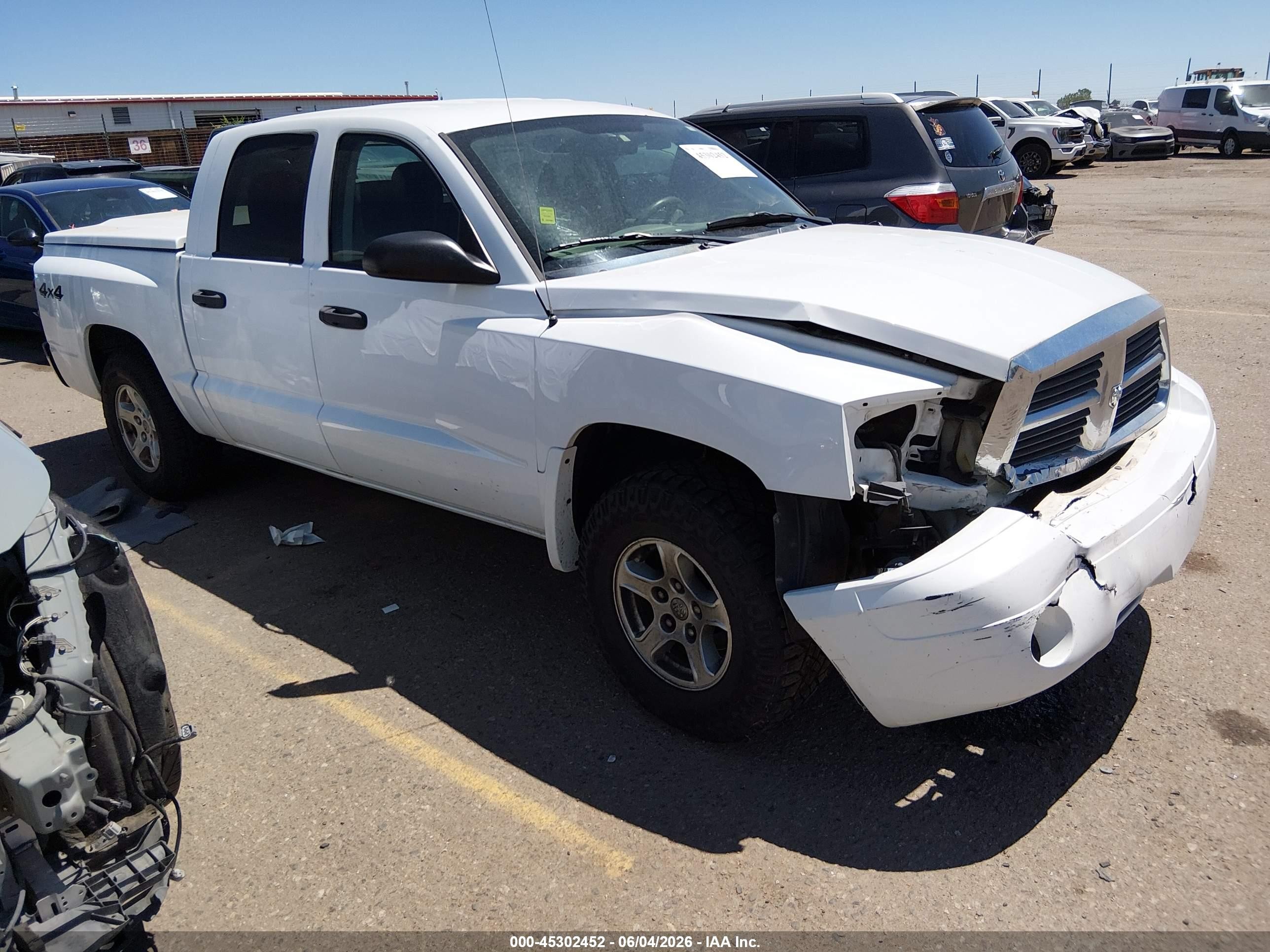 2006 Dodge Dakota Slt White vin: 1D7HW48N36S537246