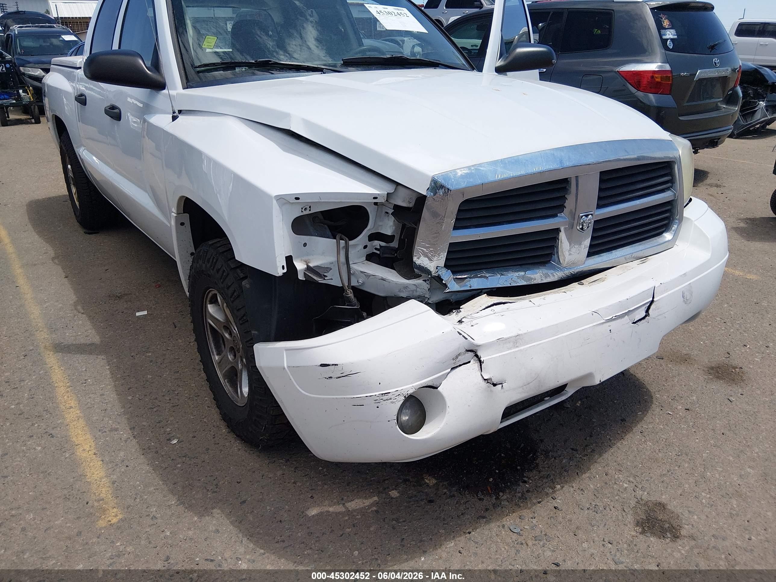 2006 Dodge Dakota Slt White vin: 1D7HW48N36S537246