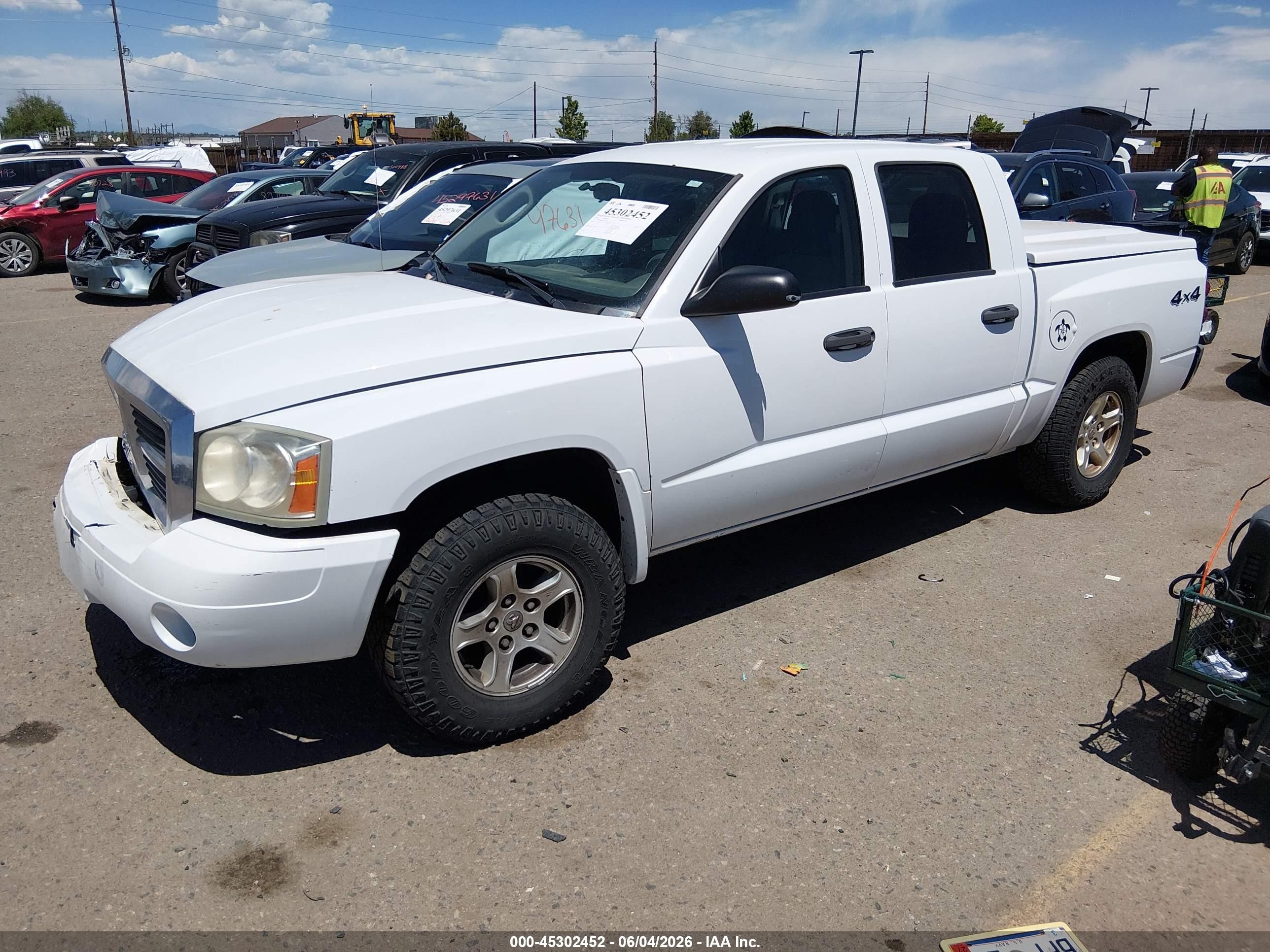 2006 Dodge Dakota Slt White vin: 1D7HW48N36S537246