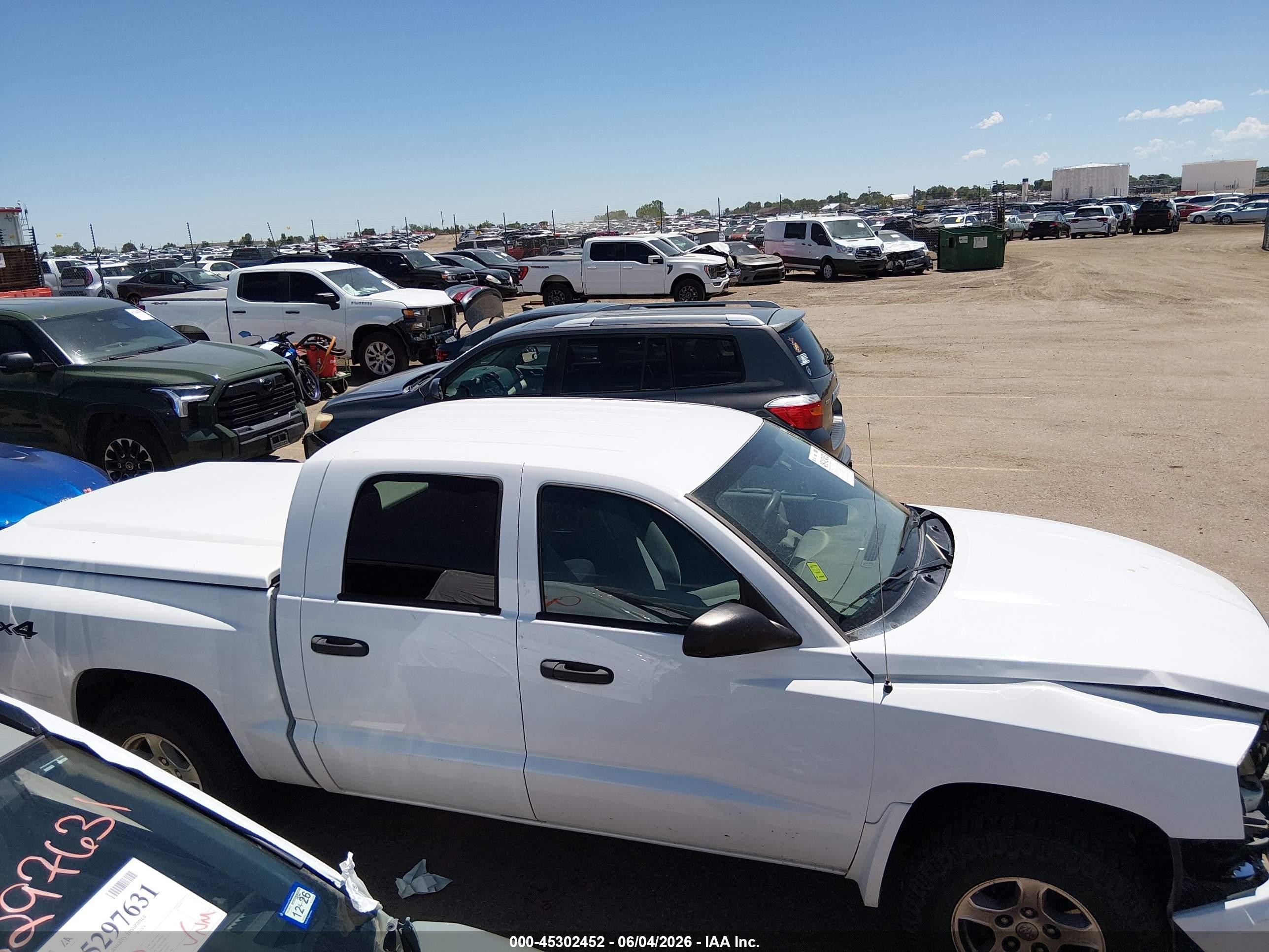 2006 Dodge Dakota Slt White vin: 1D7HW48N36S537246