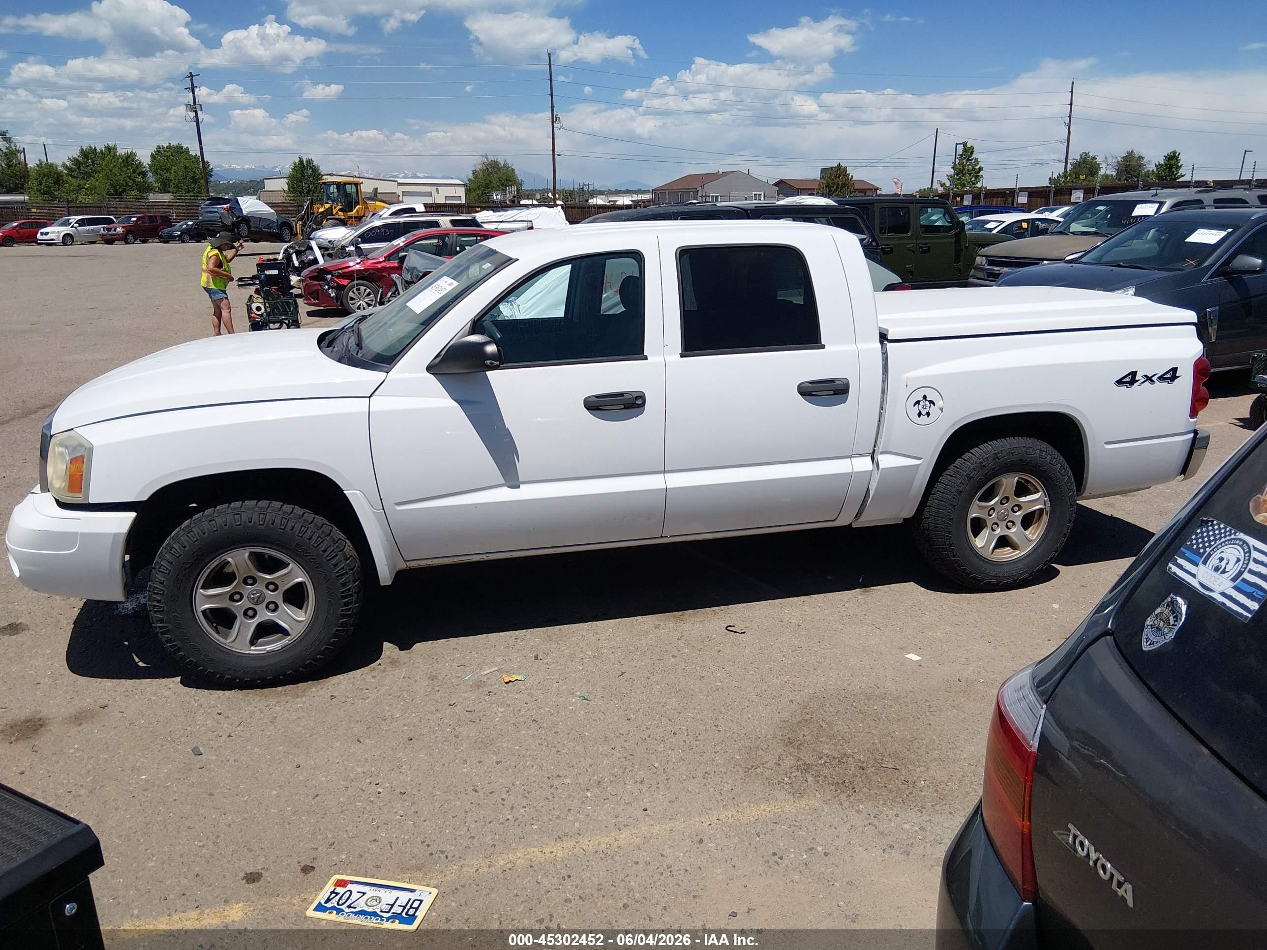 2006 Dodge Dakota Slt White vin: 1D7HW48N36S537246