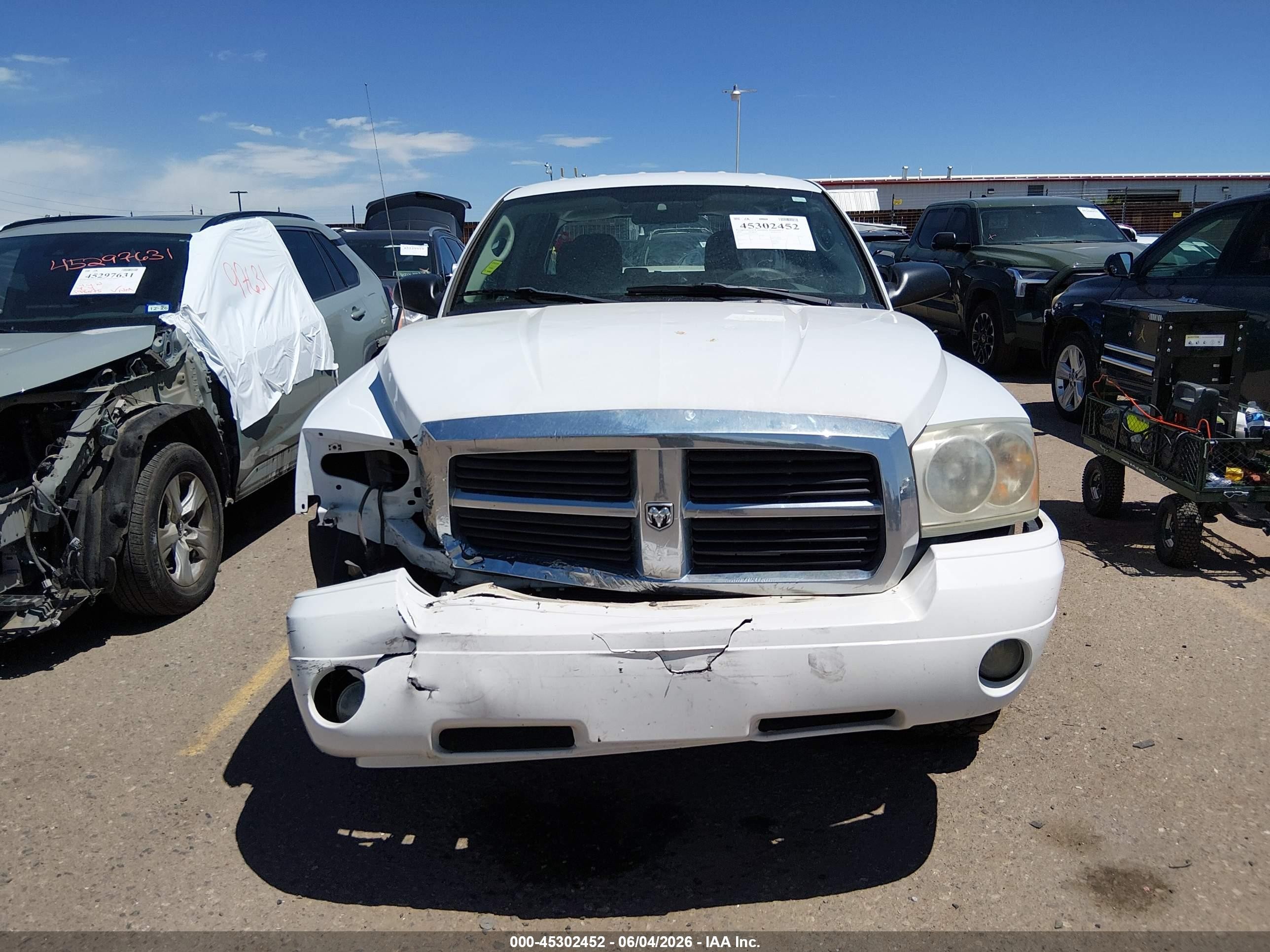 2006 Dodge Dakota Slt White vin: 1D7HW48N36S537246