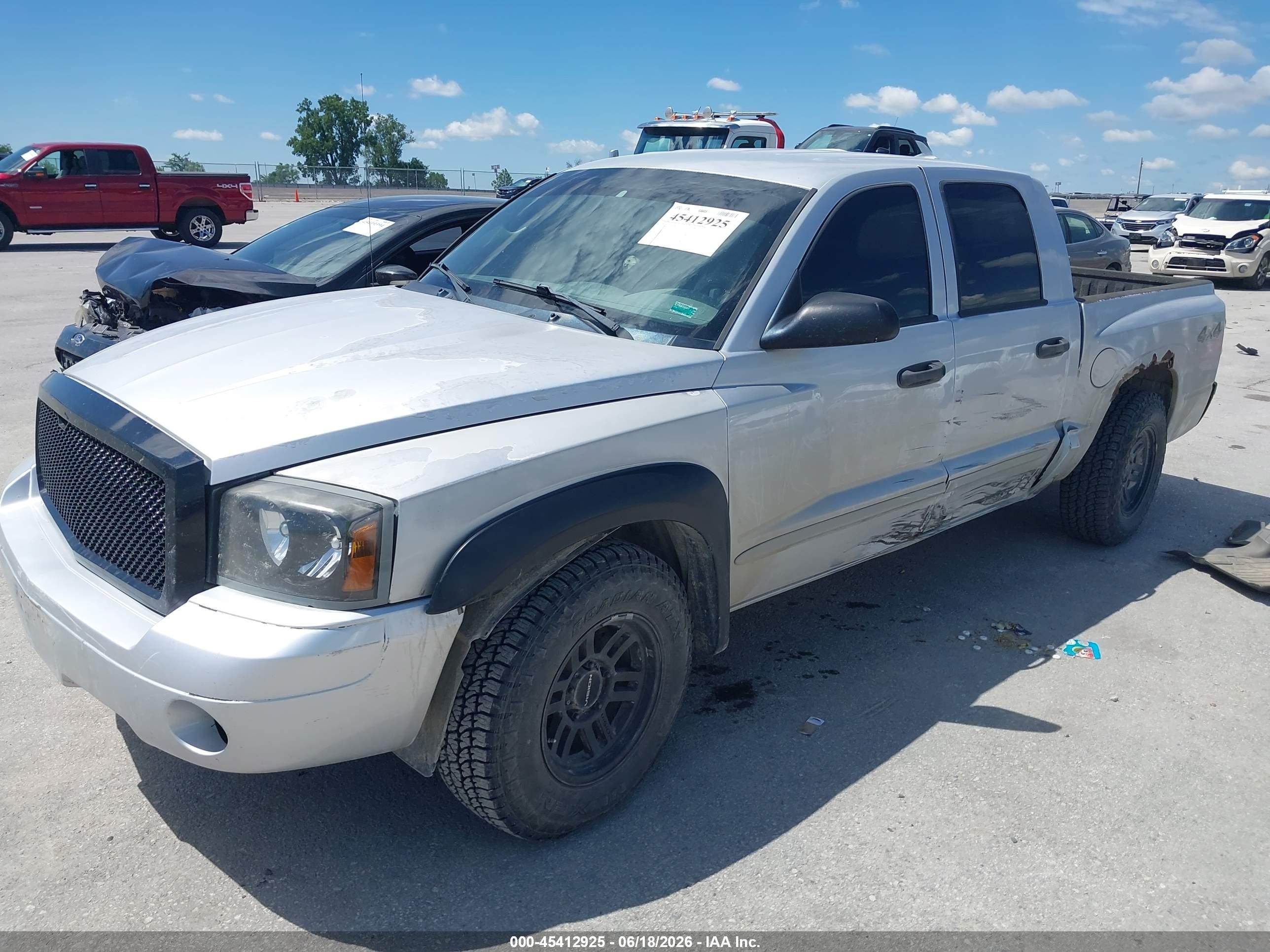 2006 Dodge Dakota Slt Silver vin: 1D7HW48N36S605965