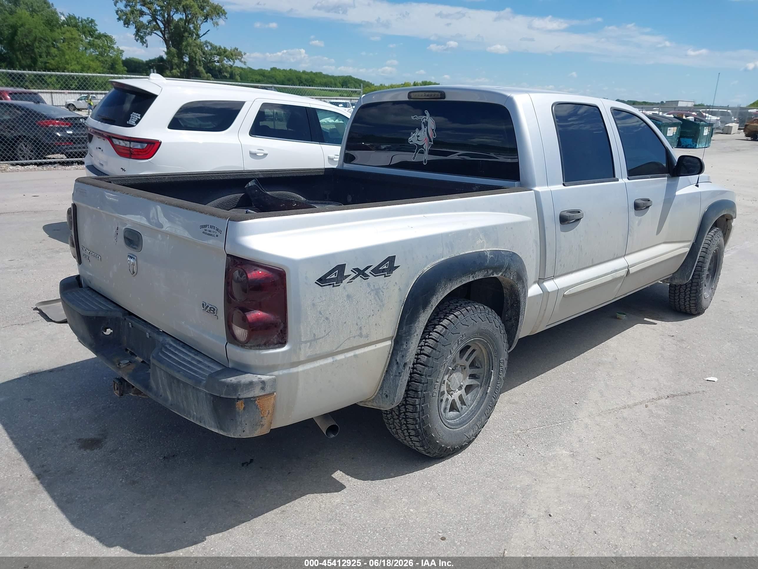 2006 Dodge Dakota Slt Silver vin: 1D7HW48N36S605965