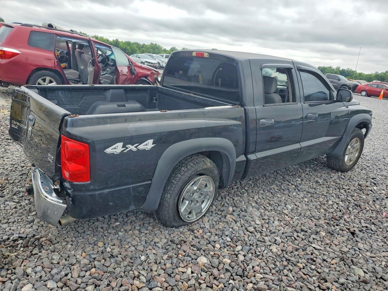2006 Dodge Dakota Quad Slt Black vin: 1D7HW48N36S632938