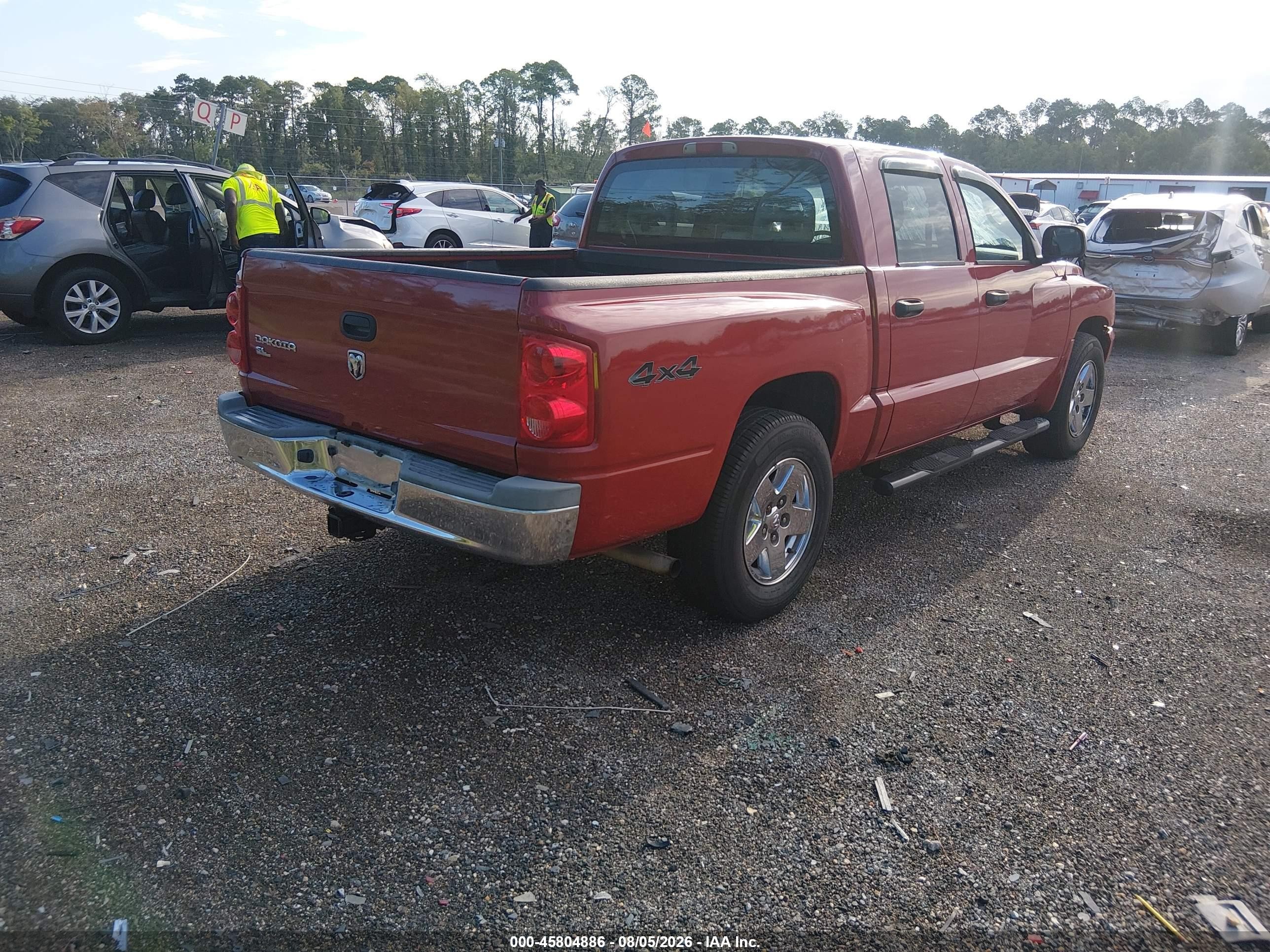 2005 Dodge Dakota Slt Red vin: 1D7HW48N45S195093