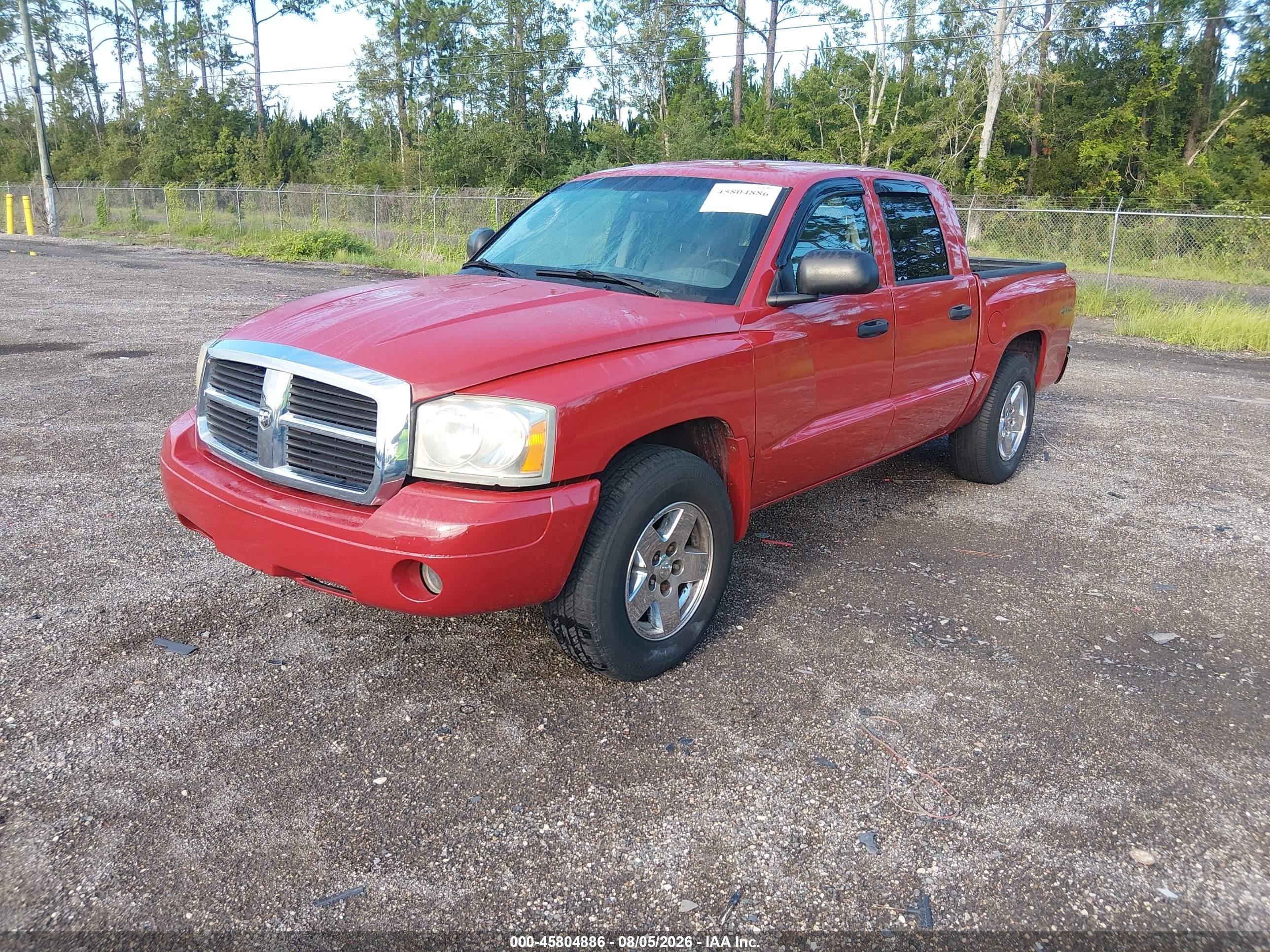 2005 Dodge Dakota Slt Red vin: 1D7HW48N45S195093