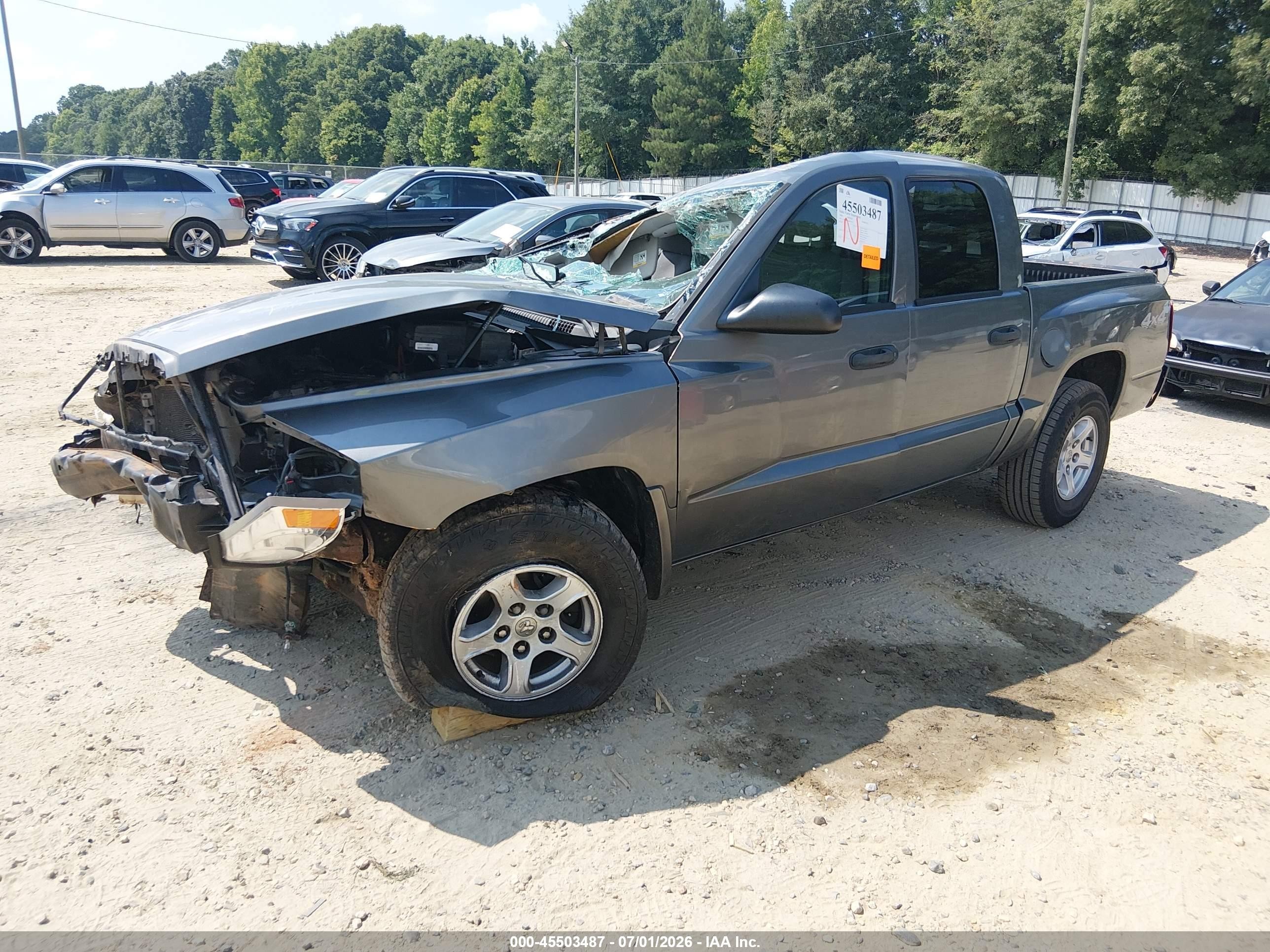 2006 Dodge Dakota Slt Gray vin: 1D7HW48N46S507463