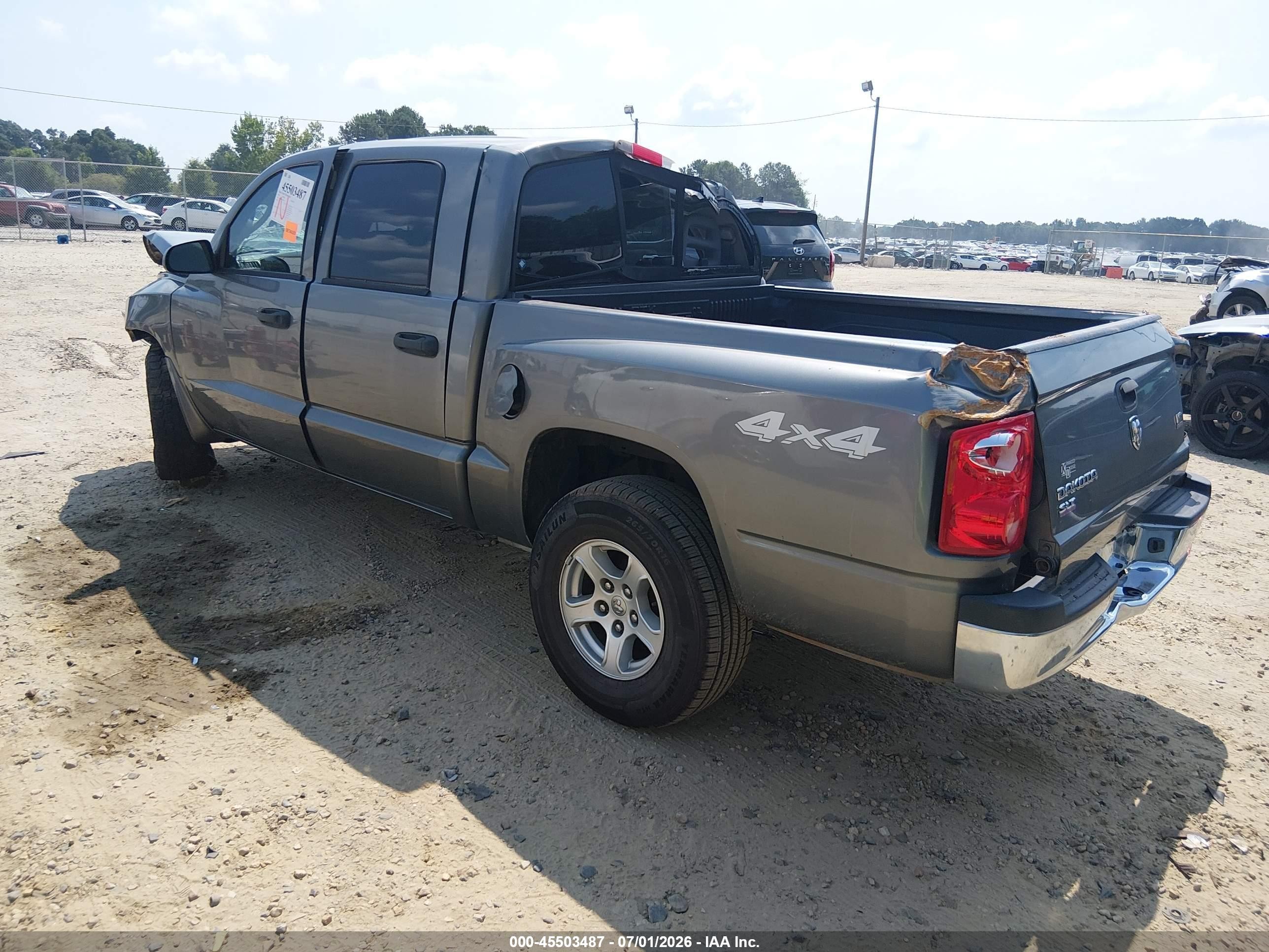 2006 Dodge Dakota Slt Gray vin: 1D7HW48N46S507463
