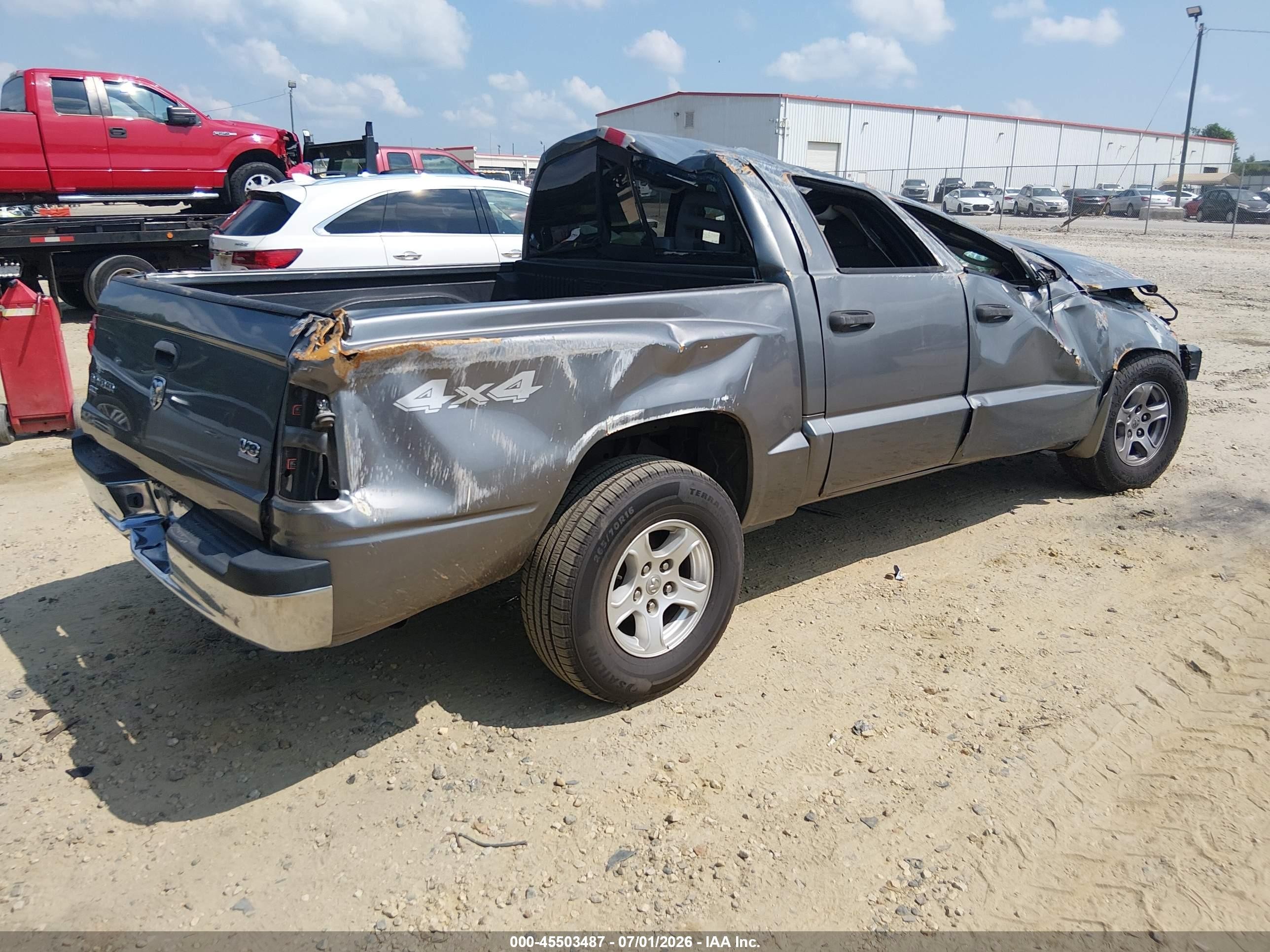 2006 Dodge Dakota Slt Gray vin: 1D7HW48N46S507463