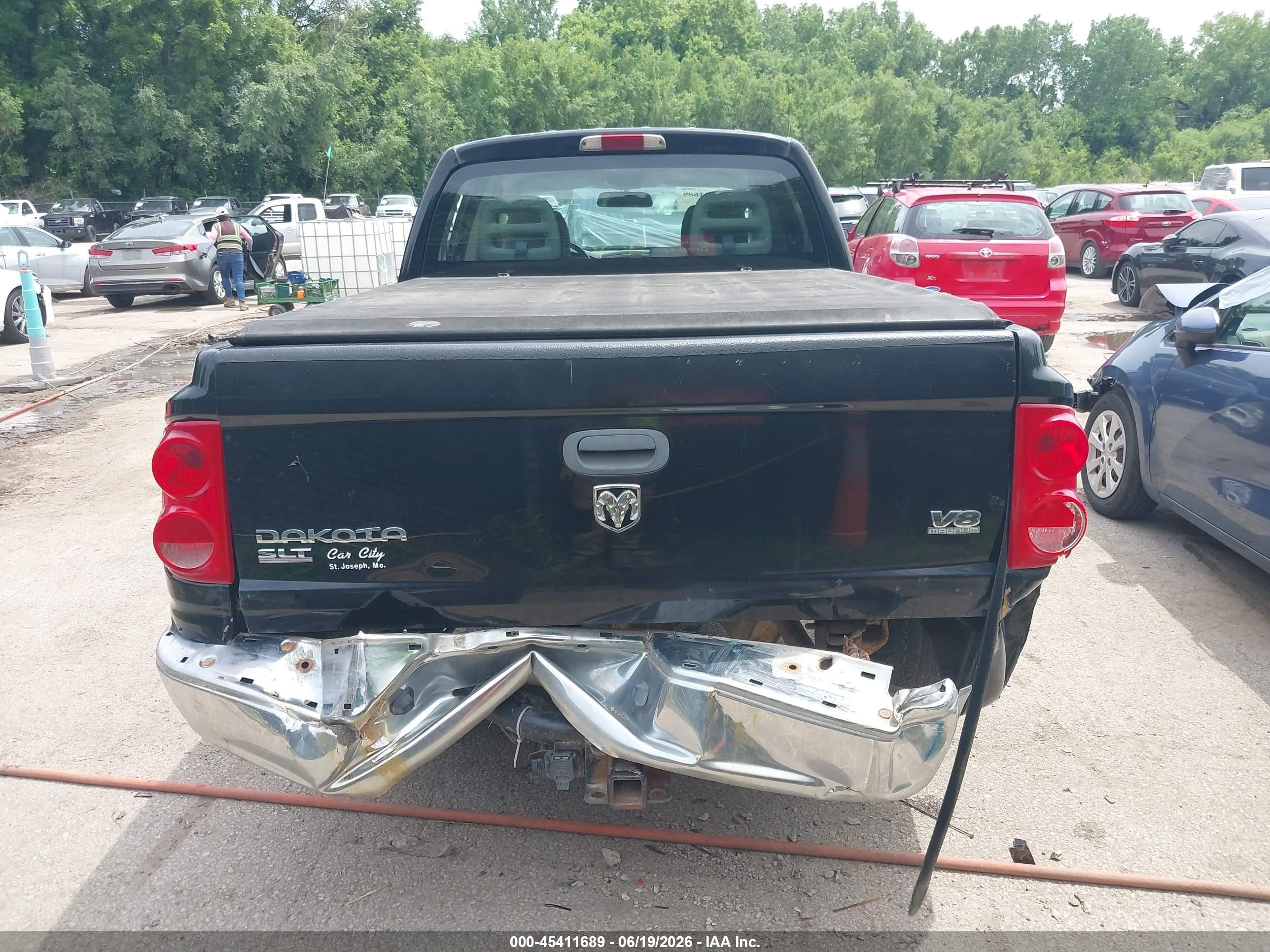 2006 Dodge Dakota Slt Черный vin: 1D7HW48N46S534324