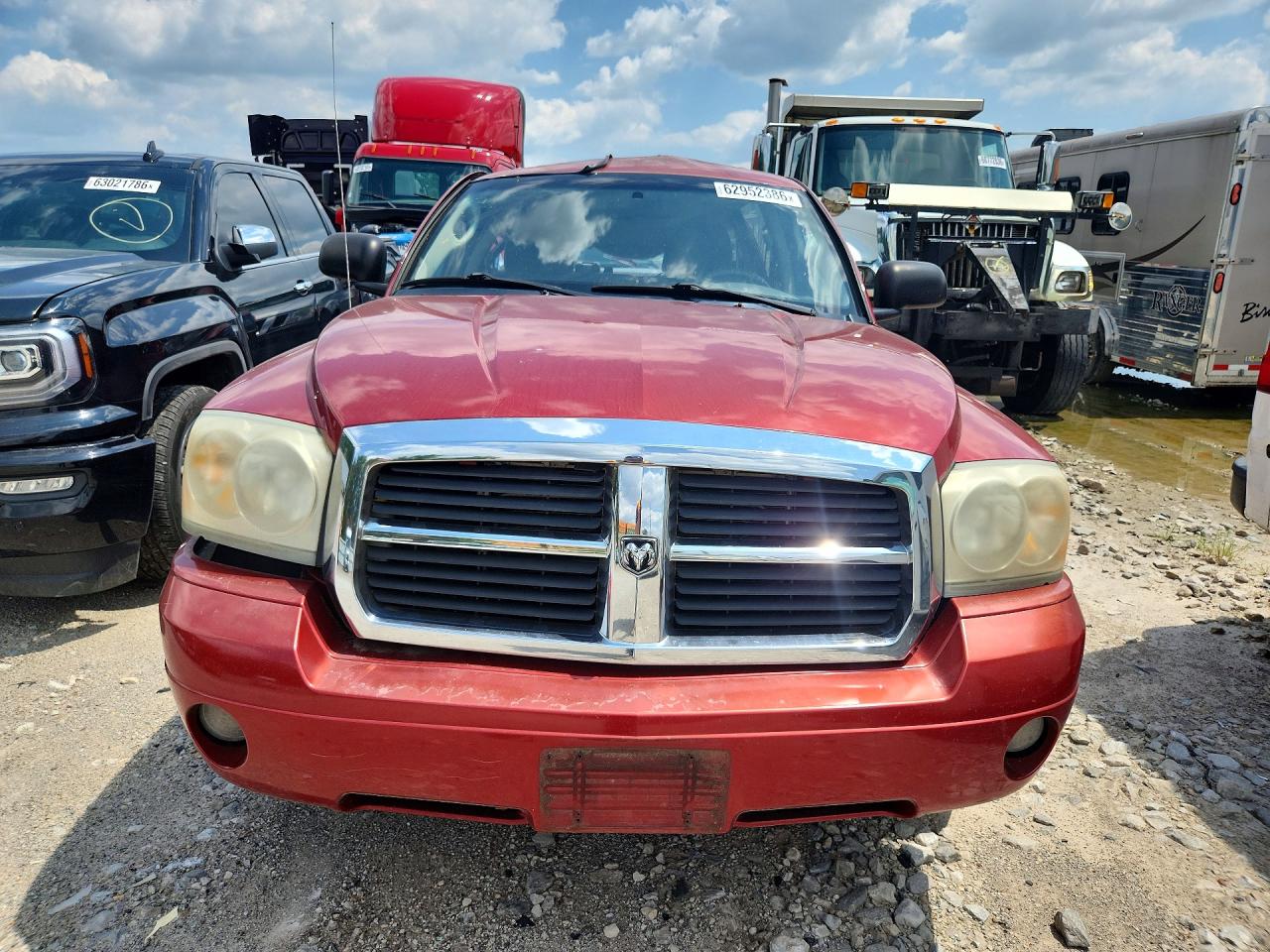 2006 Dodge Dakota Quad Slt Red vin: 1D7HW48N56S508265