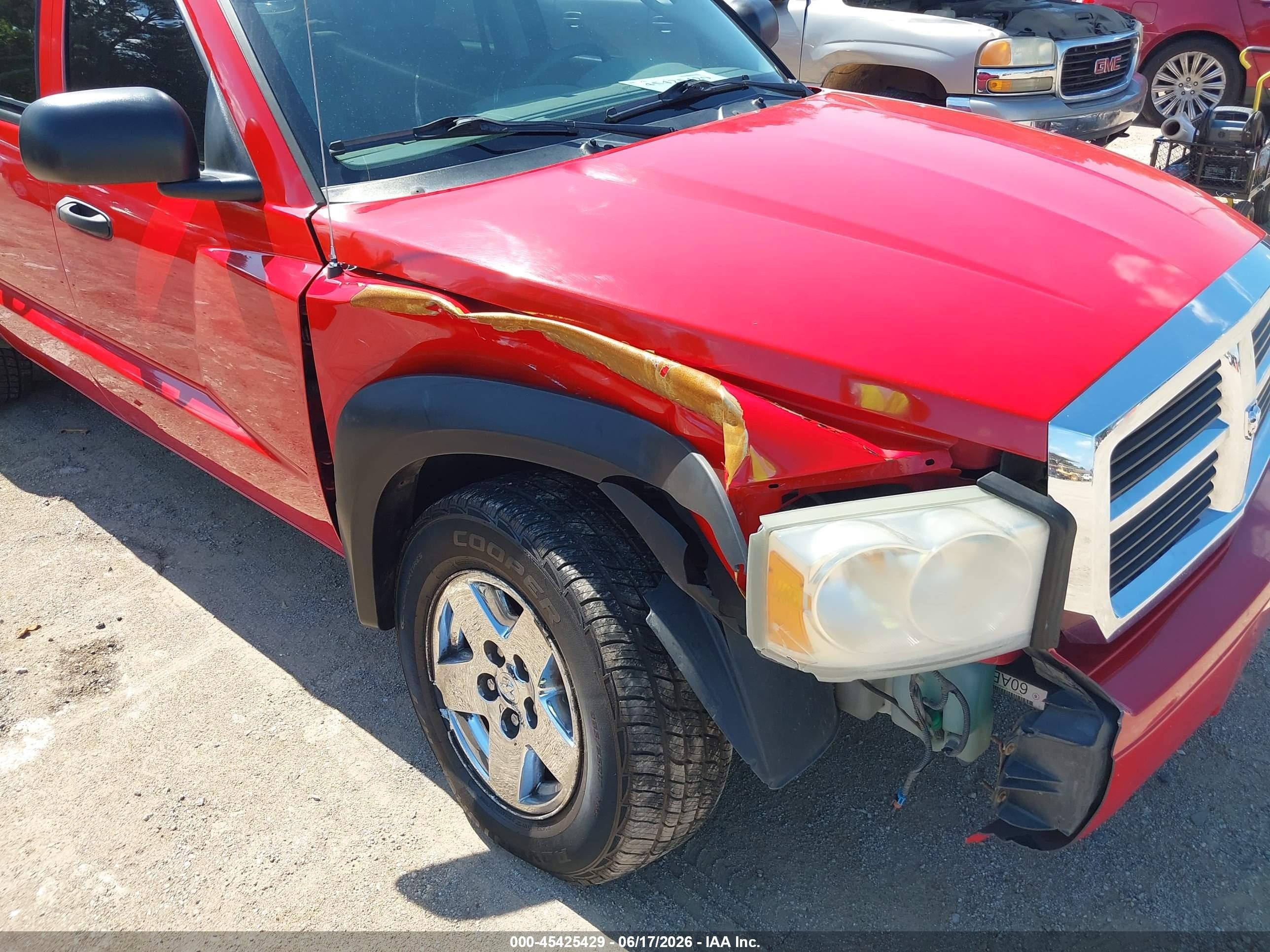 2006 Dodge Dakota Slt Red vin: 1D7HW48N56S669165