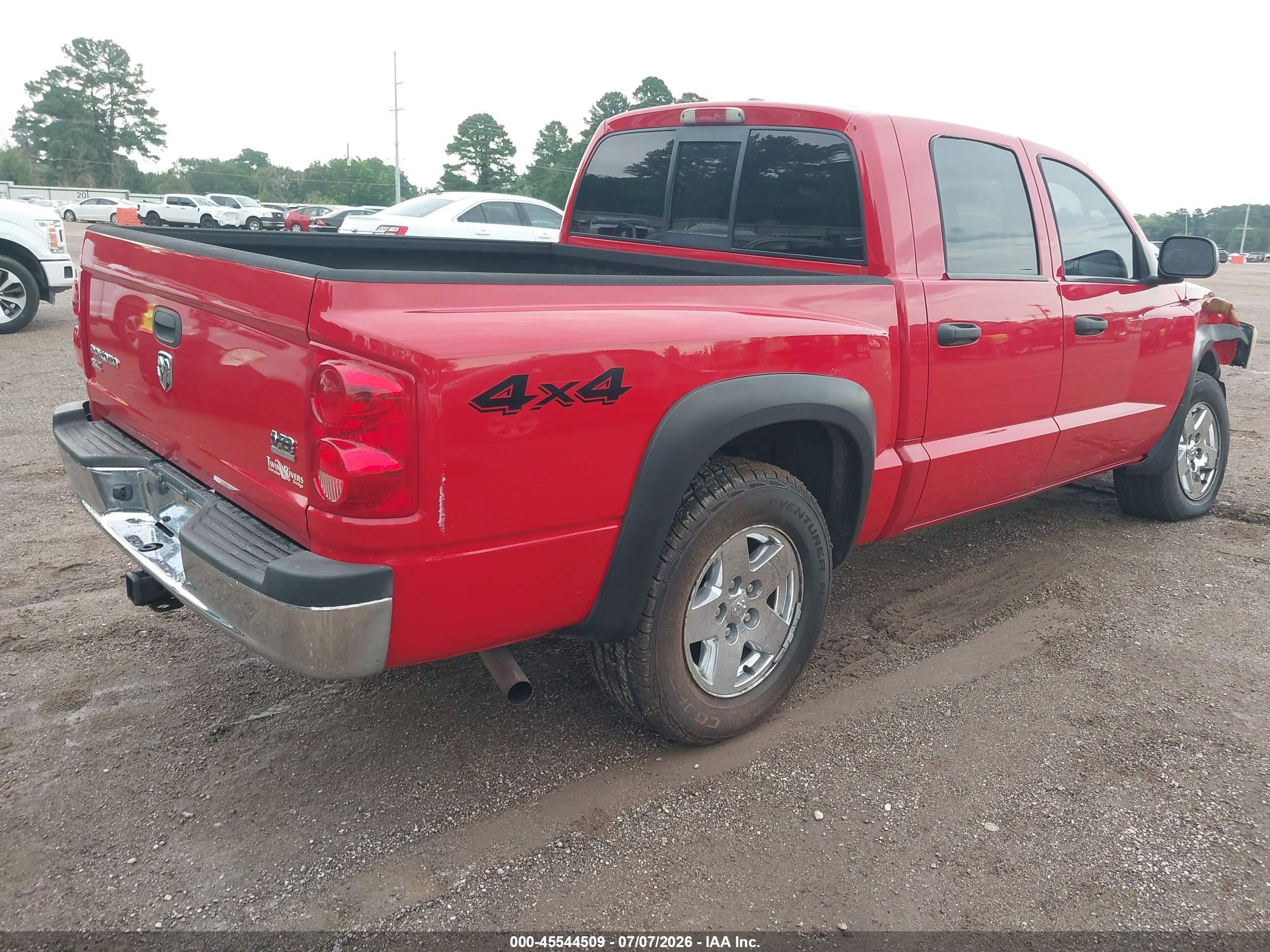 2006 Dodge Dakota Slt Red vin: 1D7HW48N56S669165
