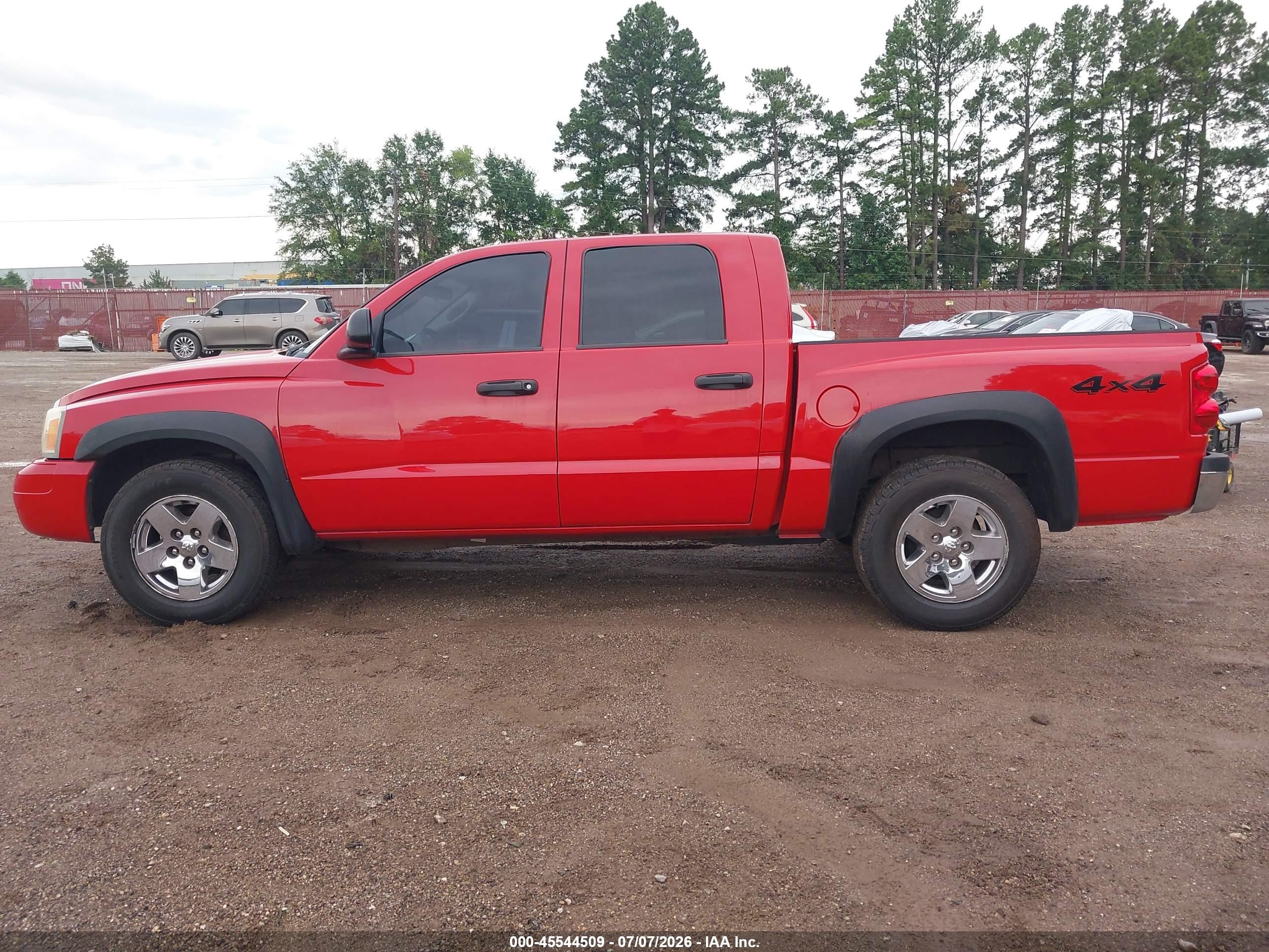 2006 Dodge Dakota Slt Red vin: 1D7HW48N56S669165