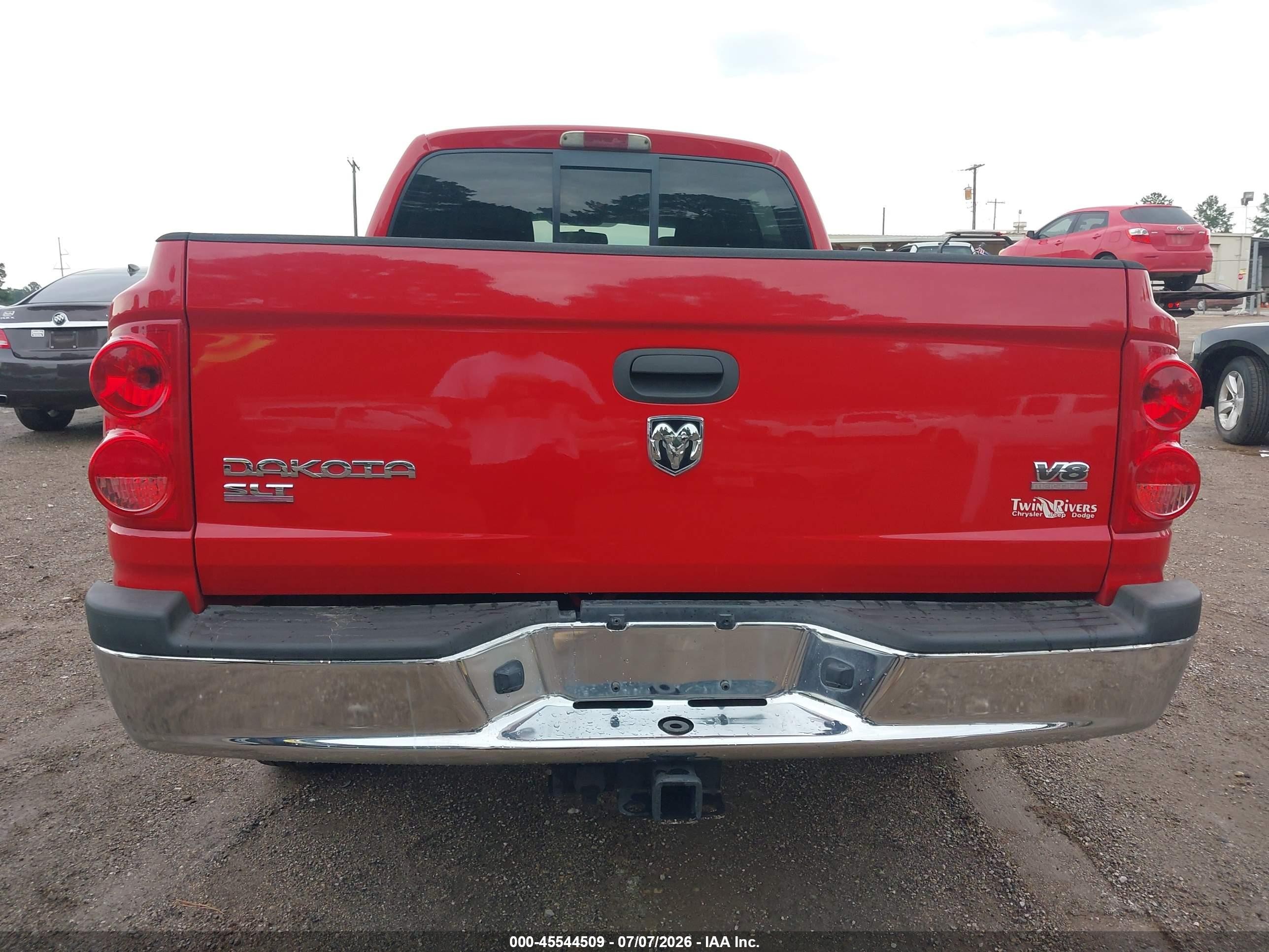 2006 Dodge Dakota Slt Red vin: 1D7HW48N56S669165