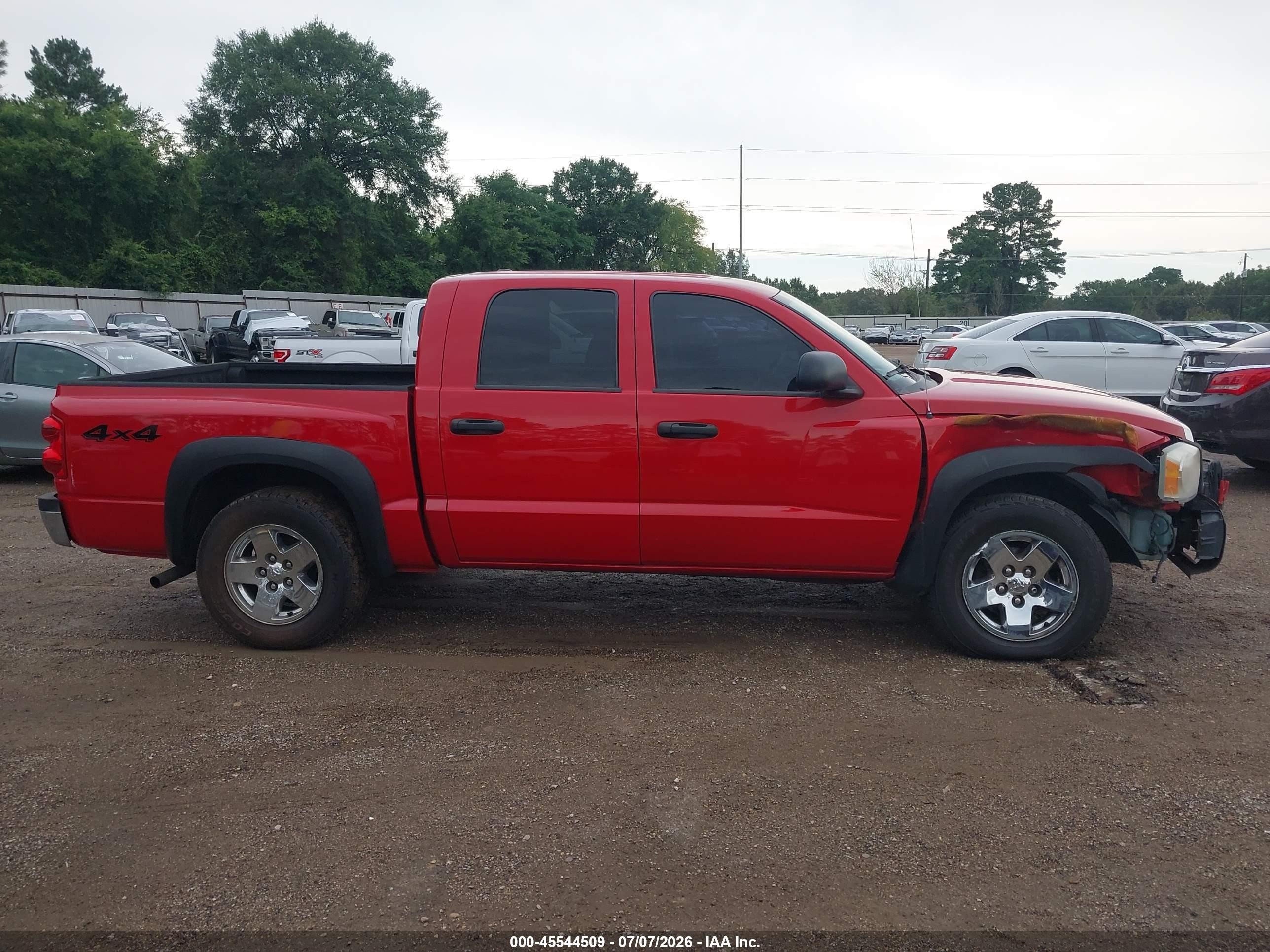 2006 Dodge Dakota Slt Red vin: 1D7HW48N56S669165