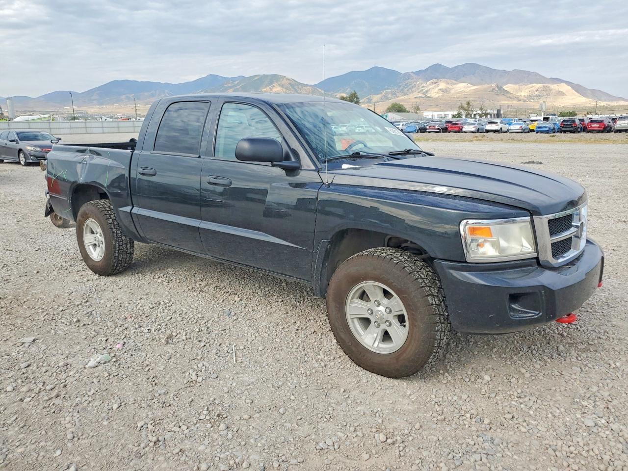 2008 Dodge Dakota Quad Slt Black vin: 1D7HW48N68S626487