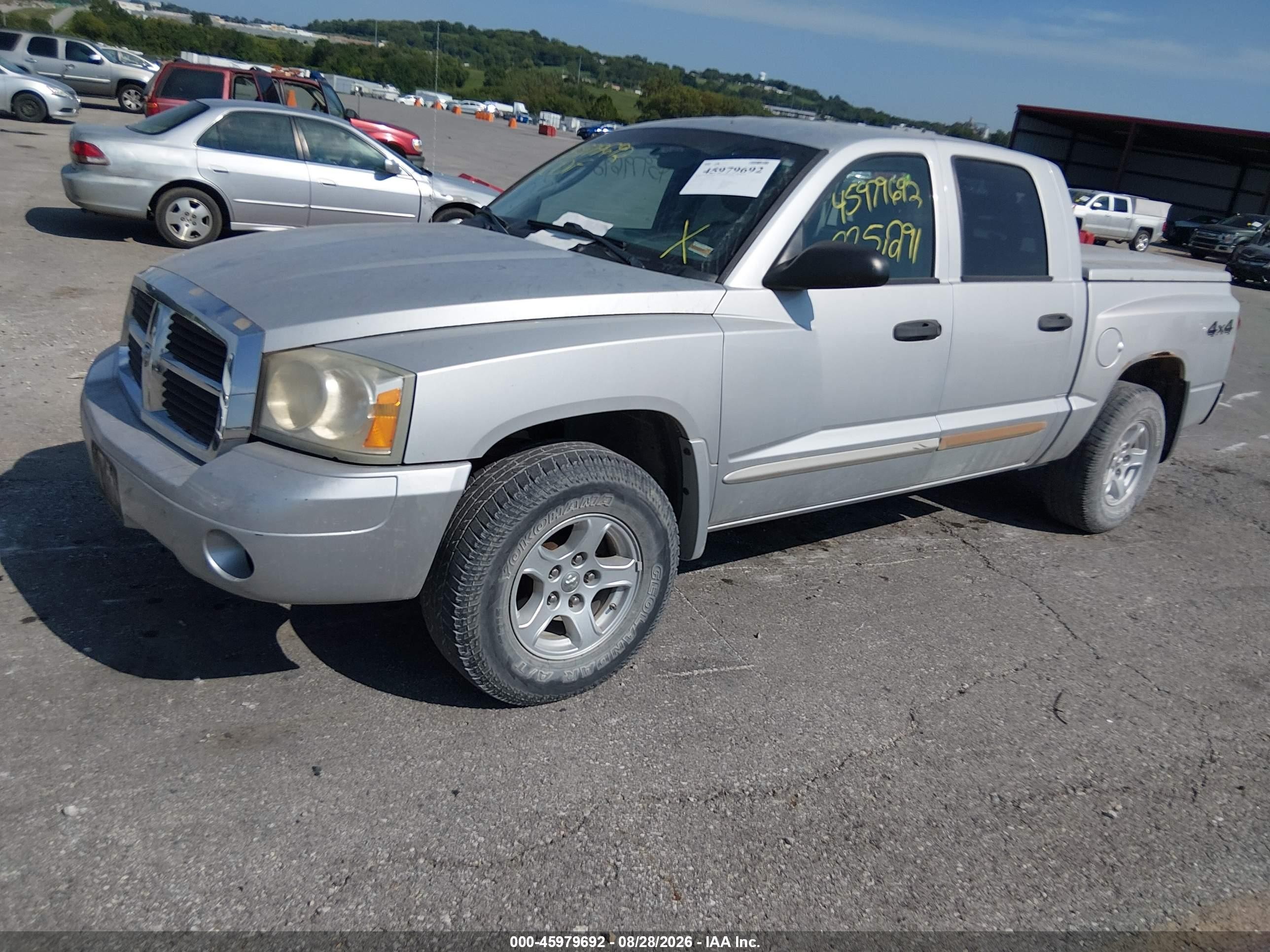 2005 Dodge Dakota Slt Silver vin: 1D7HW48N75S177283
