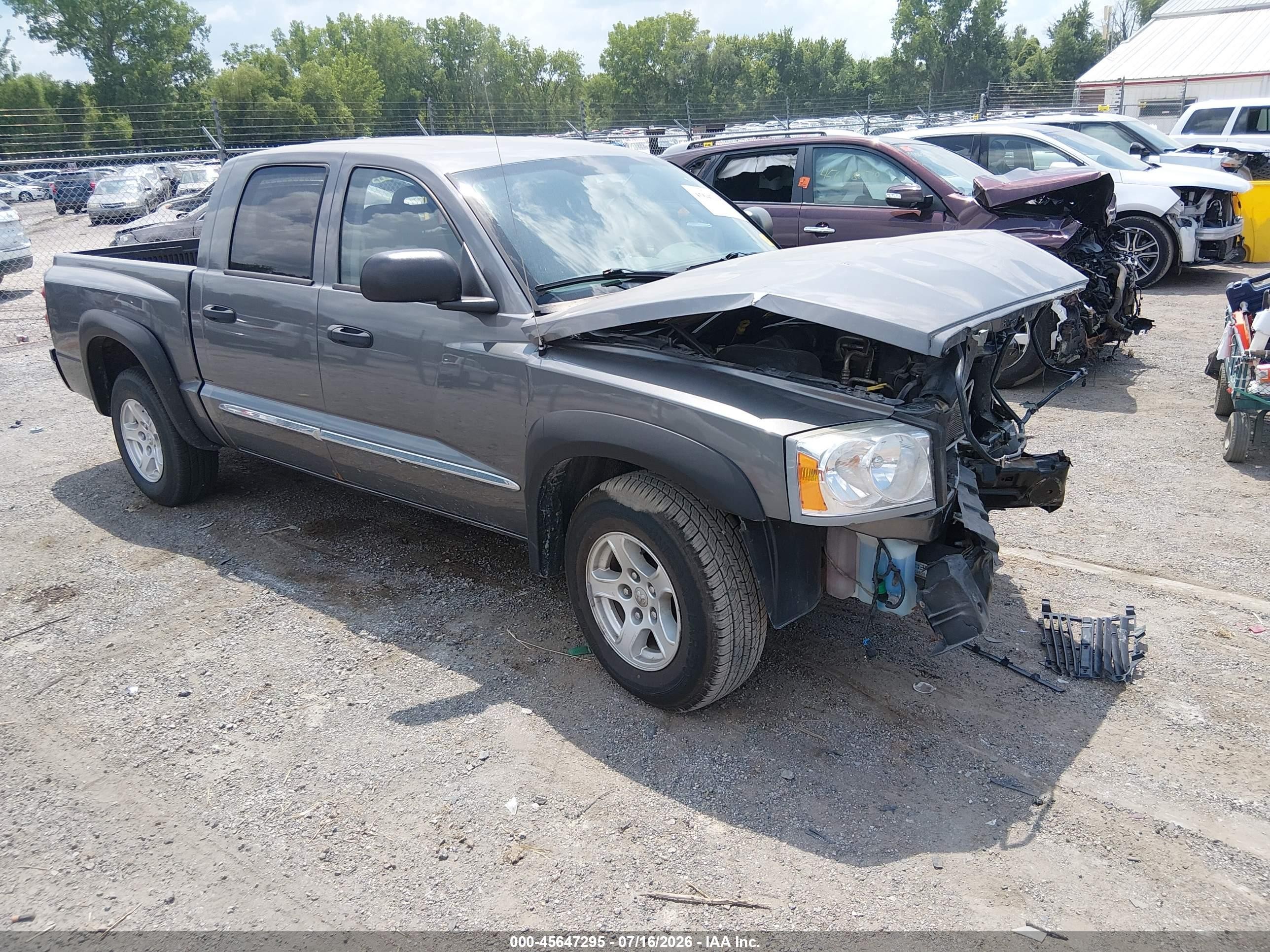 2006 Dodge Dakota Slt Gray vin: 1D7HW48N76S703817
