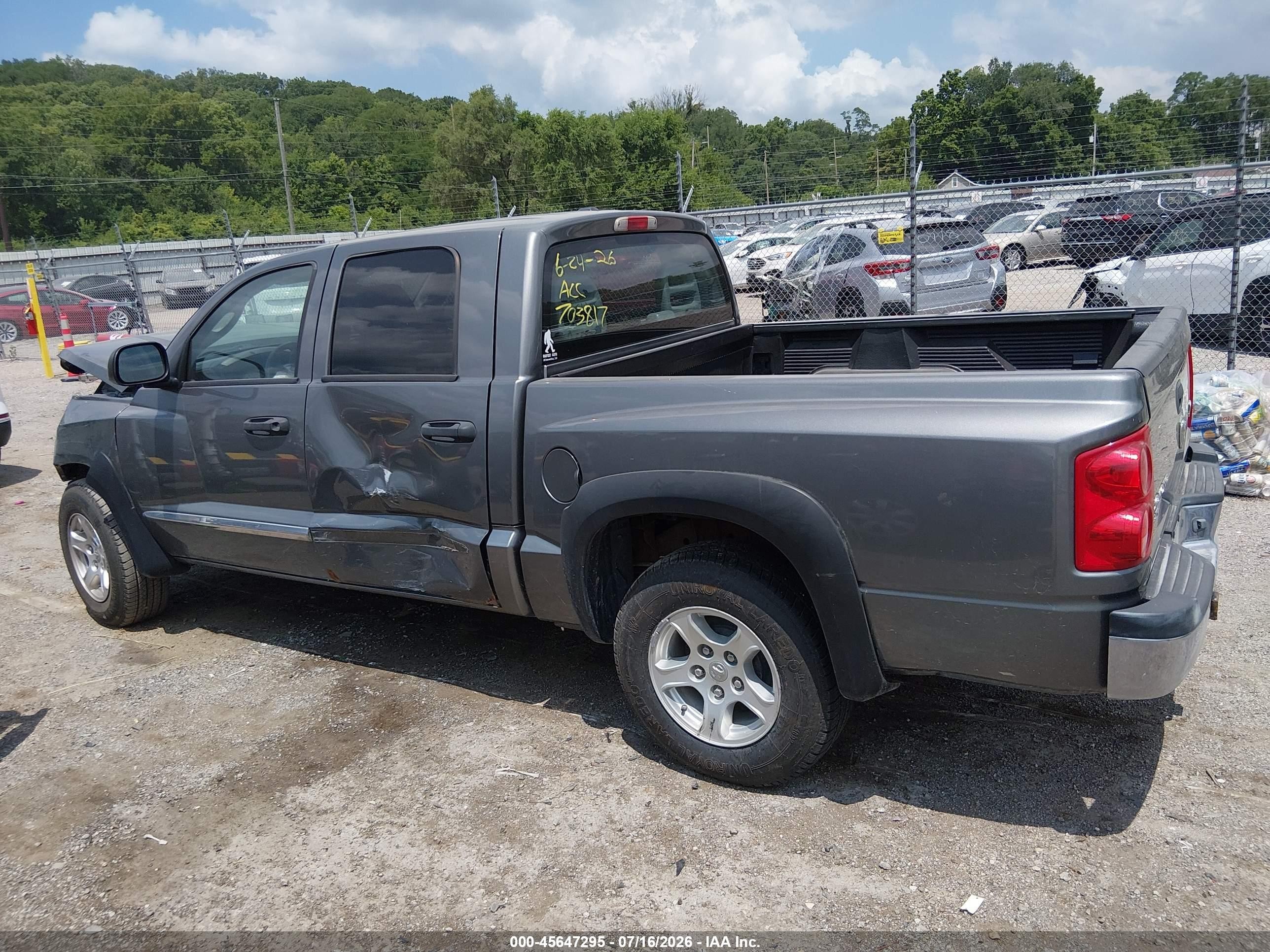 2006 Dodge Dakota Slt Серый vin: 1D7HW48N76S703817