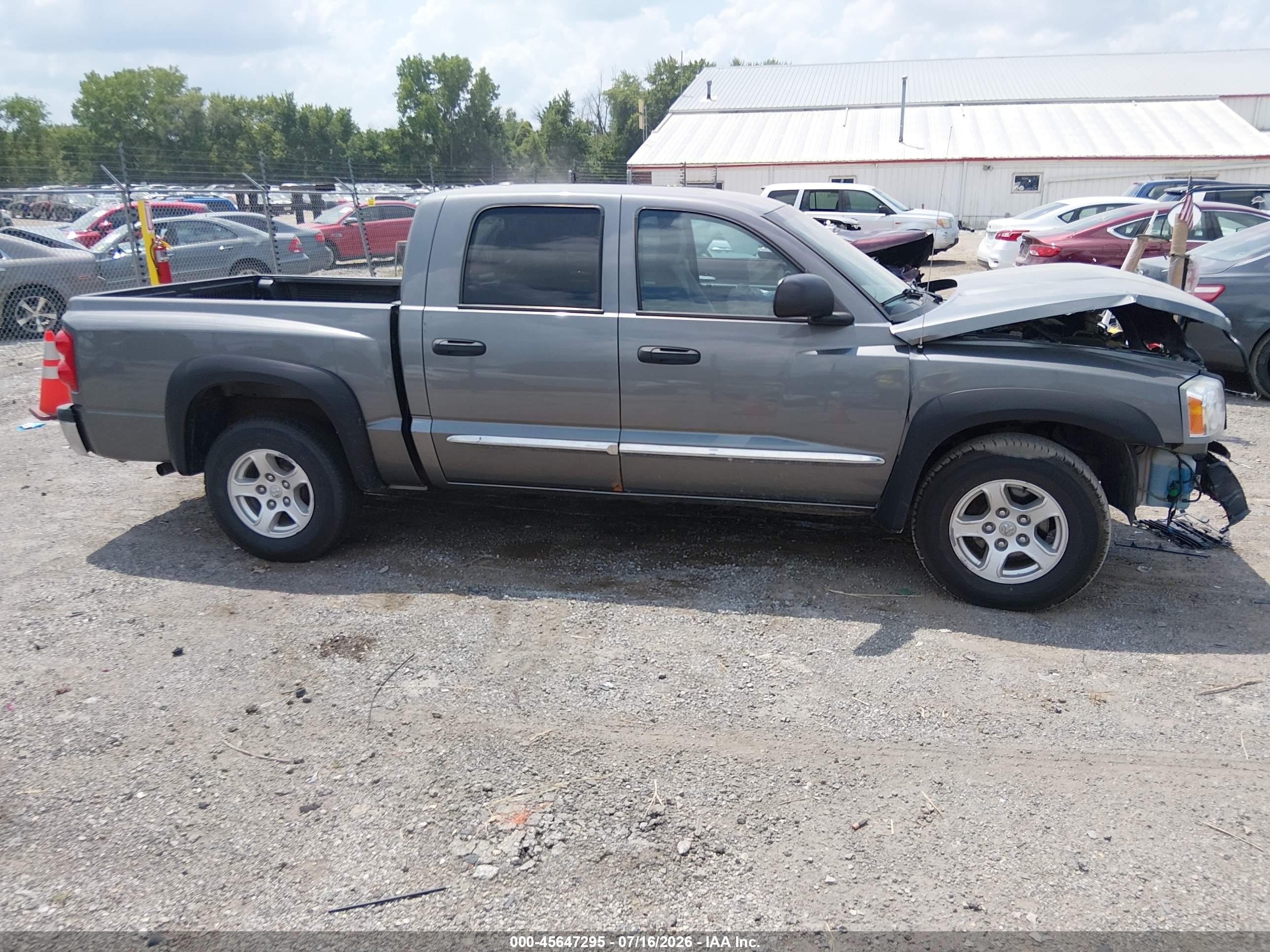2006 Dodge Dakota Slt Серый vin: 1D7HW48N76S703817
