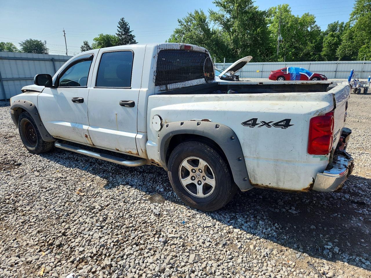 2005 Dodge Dakota Quad Slt White vin: 1D7HW48N85S199955