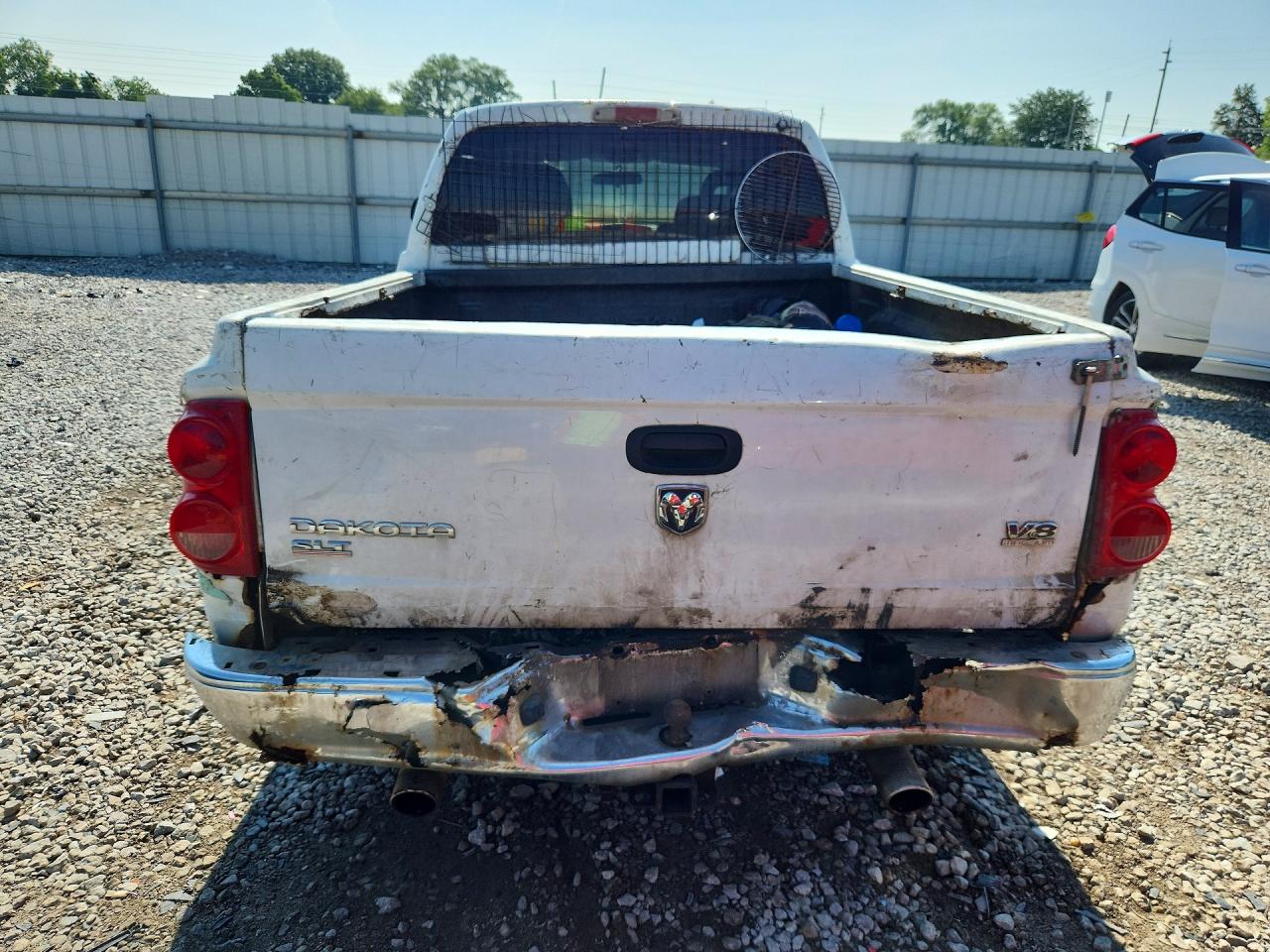 2005 Dodge Dakota Quad Slt White vin: 1D7HW48N85S199955