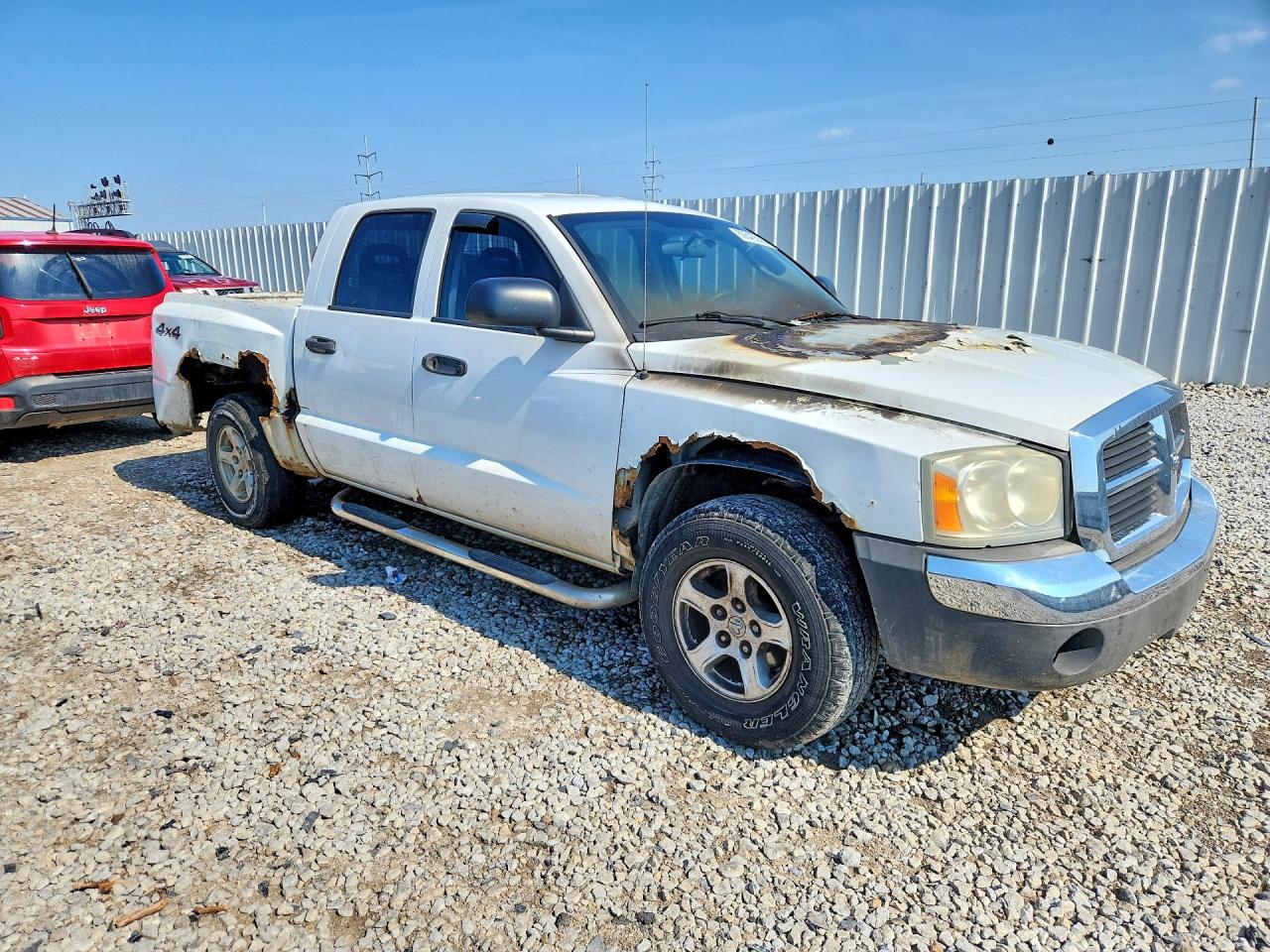 2005 Dodge Dakota Quad Slt White vin: 1D7HW48N85S199955