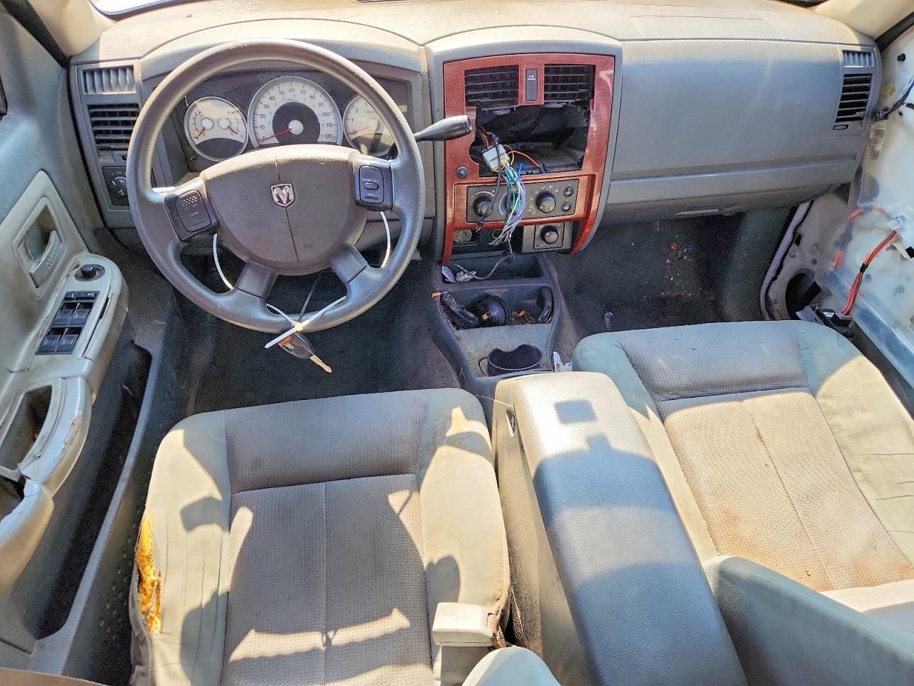 2005 Dodge Dakota Quad Slt White vin: 1D7HW48N85S199955